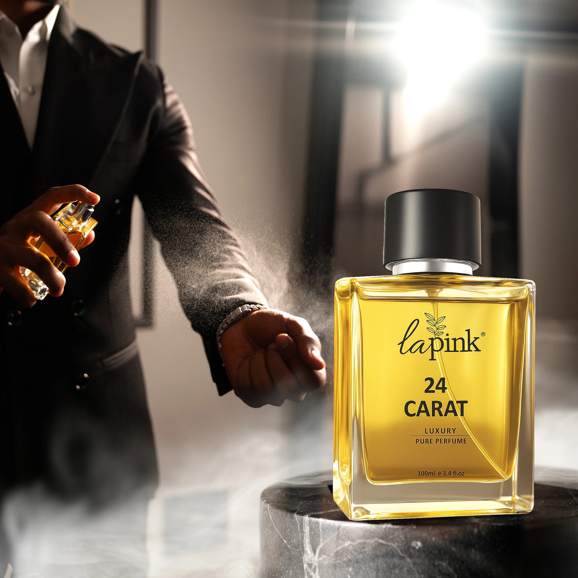 Perfume bottle labeled &