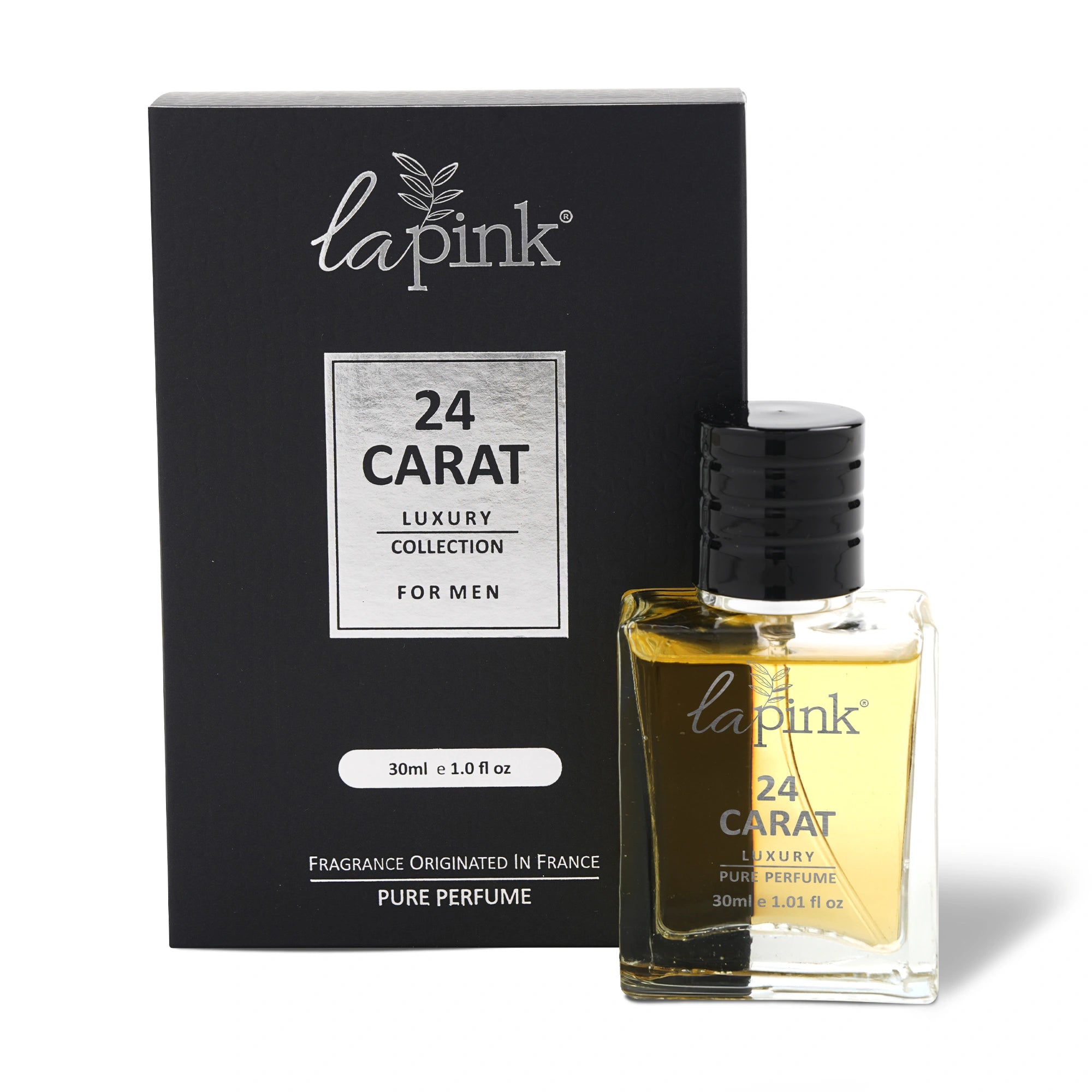 Lapink 24 Carat perfume bottle and packaging on a white background