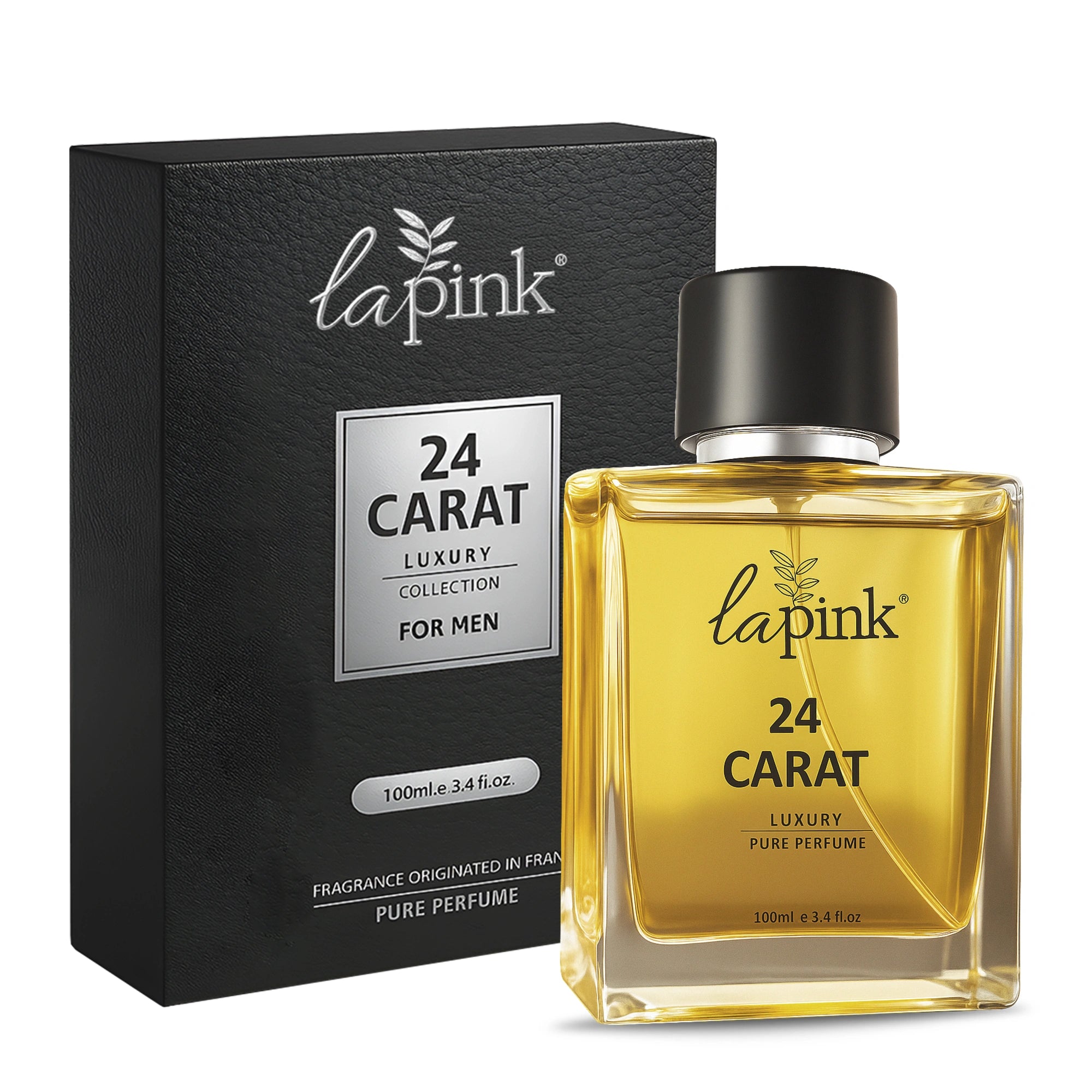 Lapink 24 Carat perfume bottle and packaging on a white background