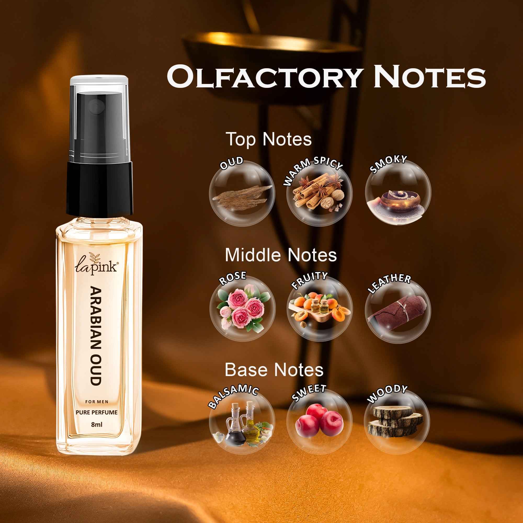 Arabian Oud French Luxury Pure Perfume for Men - 8ml