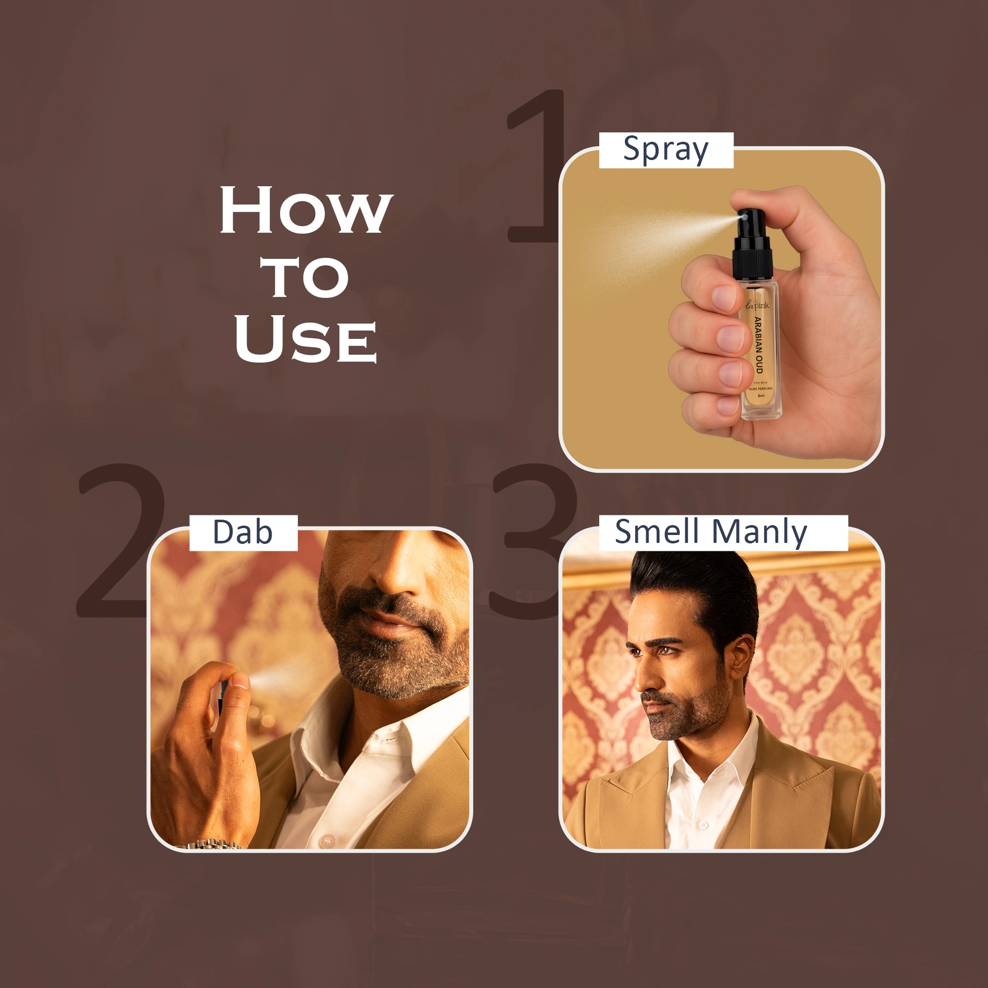Arabian Oud French Luxury Pure Perfume for Men - 8ml