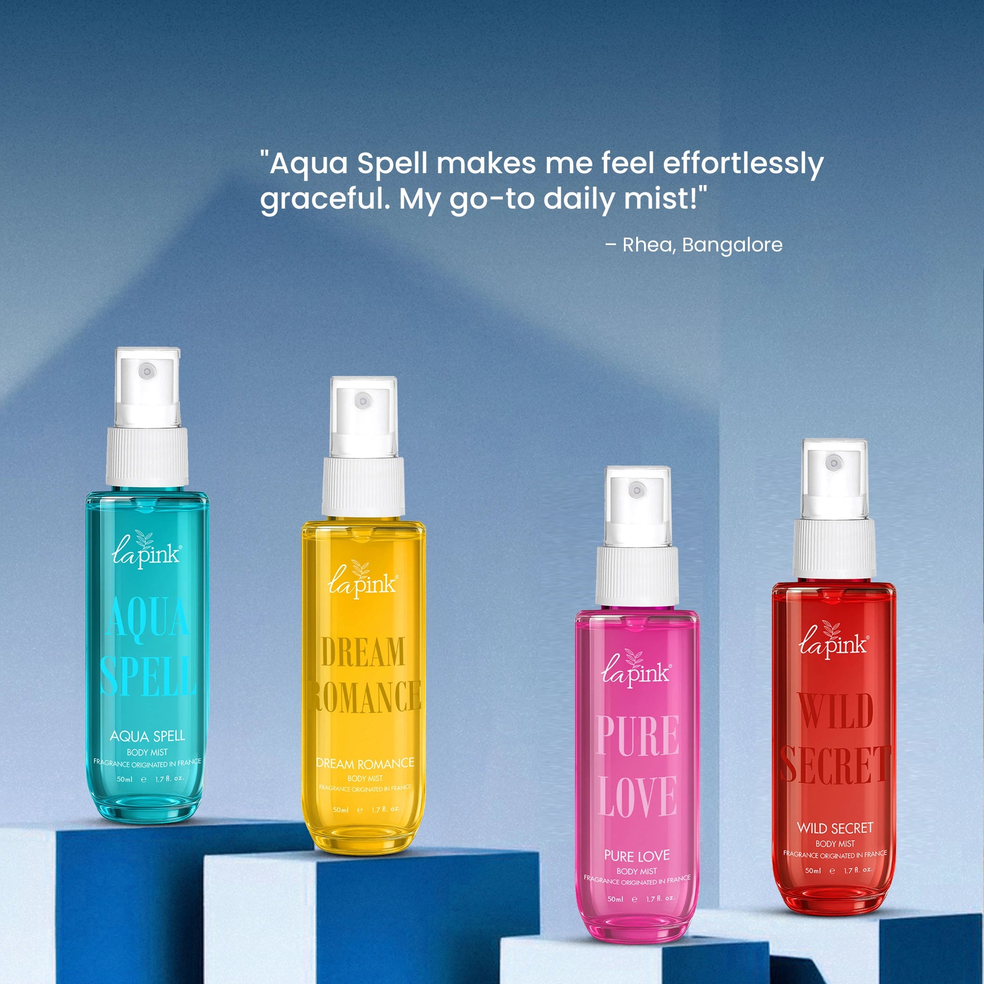 La Pink Body Mist Pack of 4 (50 ML* 4) 200 ML