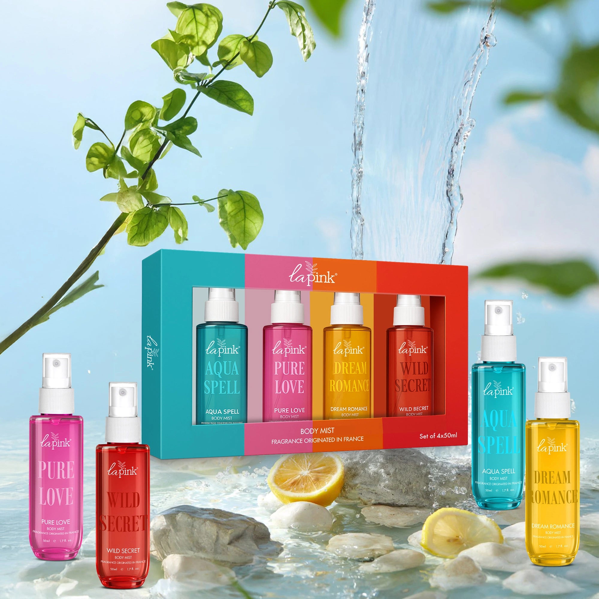 La Pink Body Mist Pack of 4 (50 ML* 4) 200 ML
