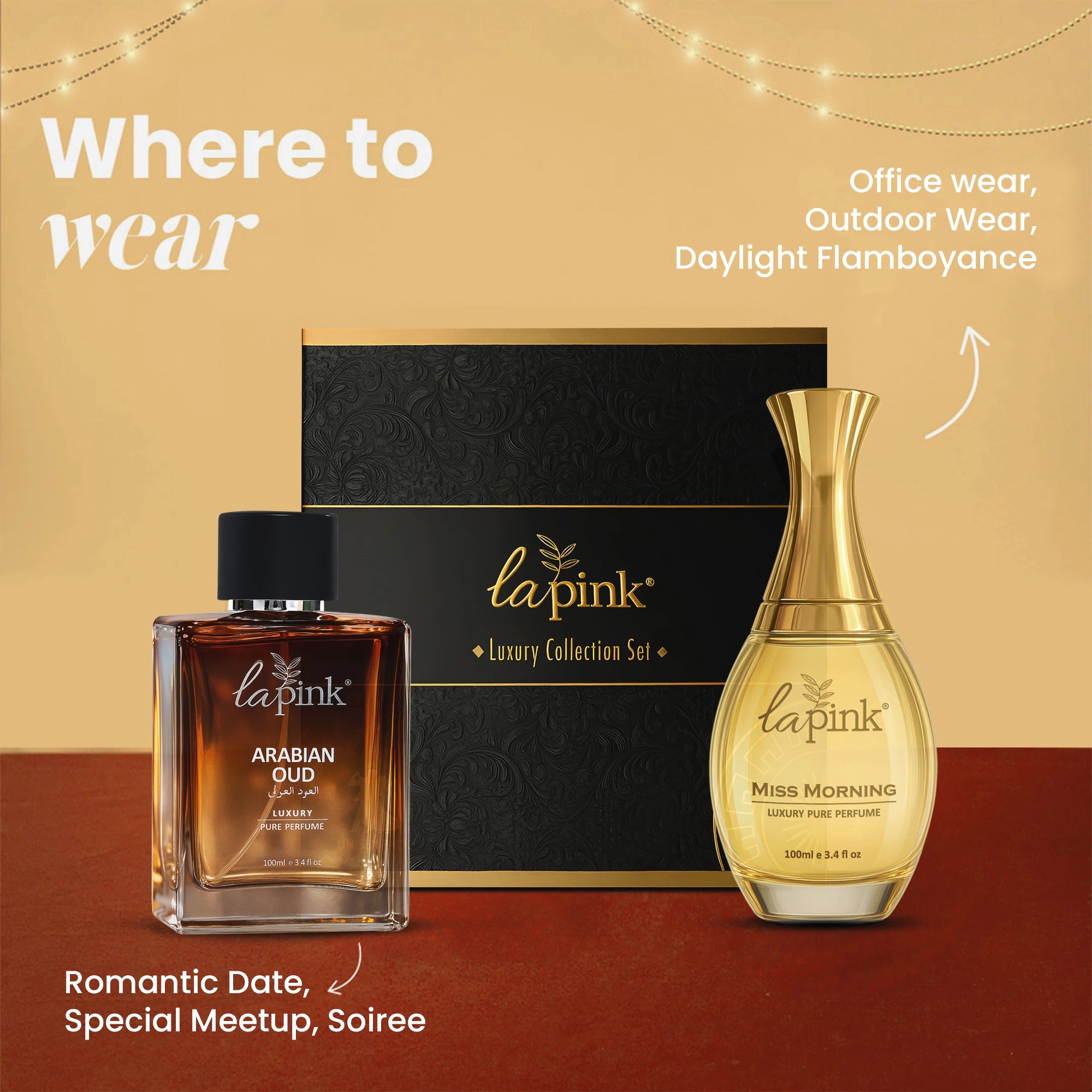 Miss Morning & Arabian Oud Pure Perfume Gift Set