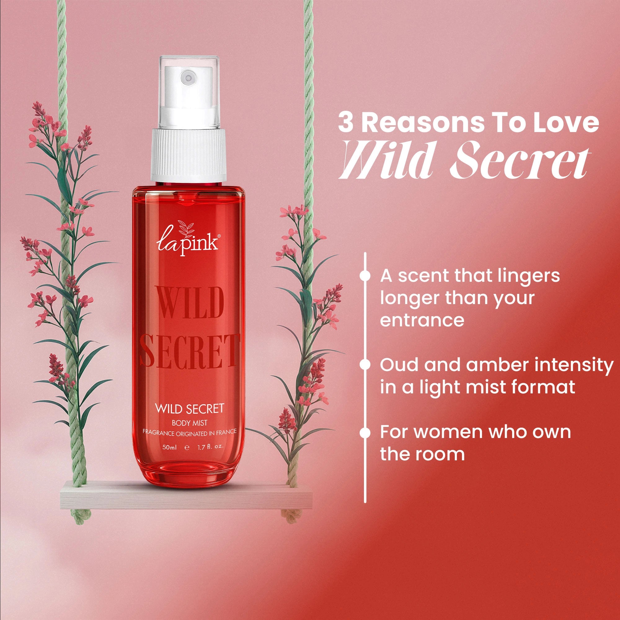 La Pink Body Mist Pack of 4 (50 ML* 4) 200 ML