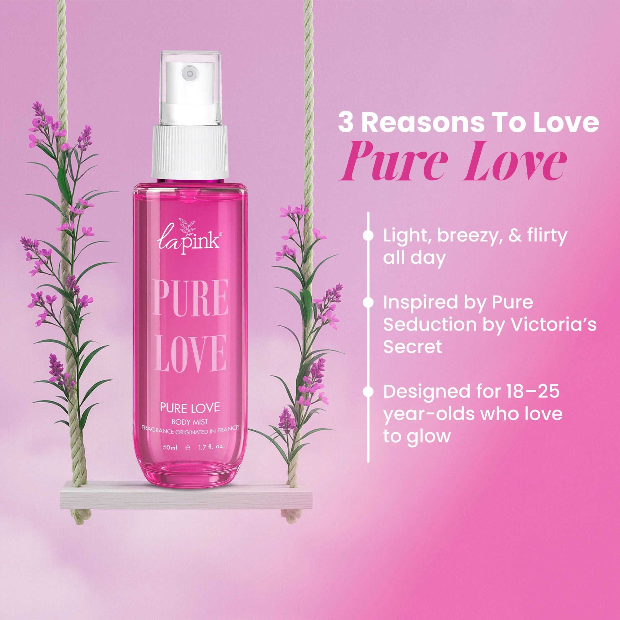 La Pink Body Mist Pure Love 50 ML