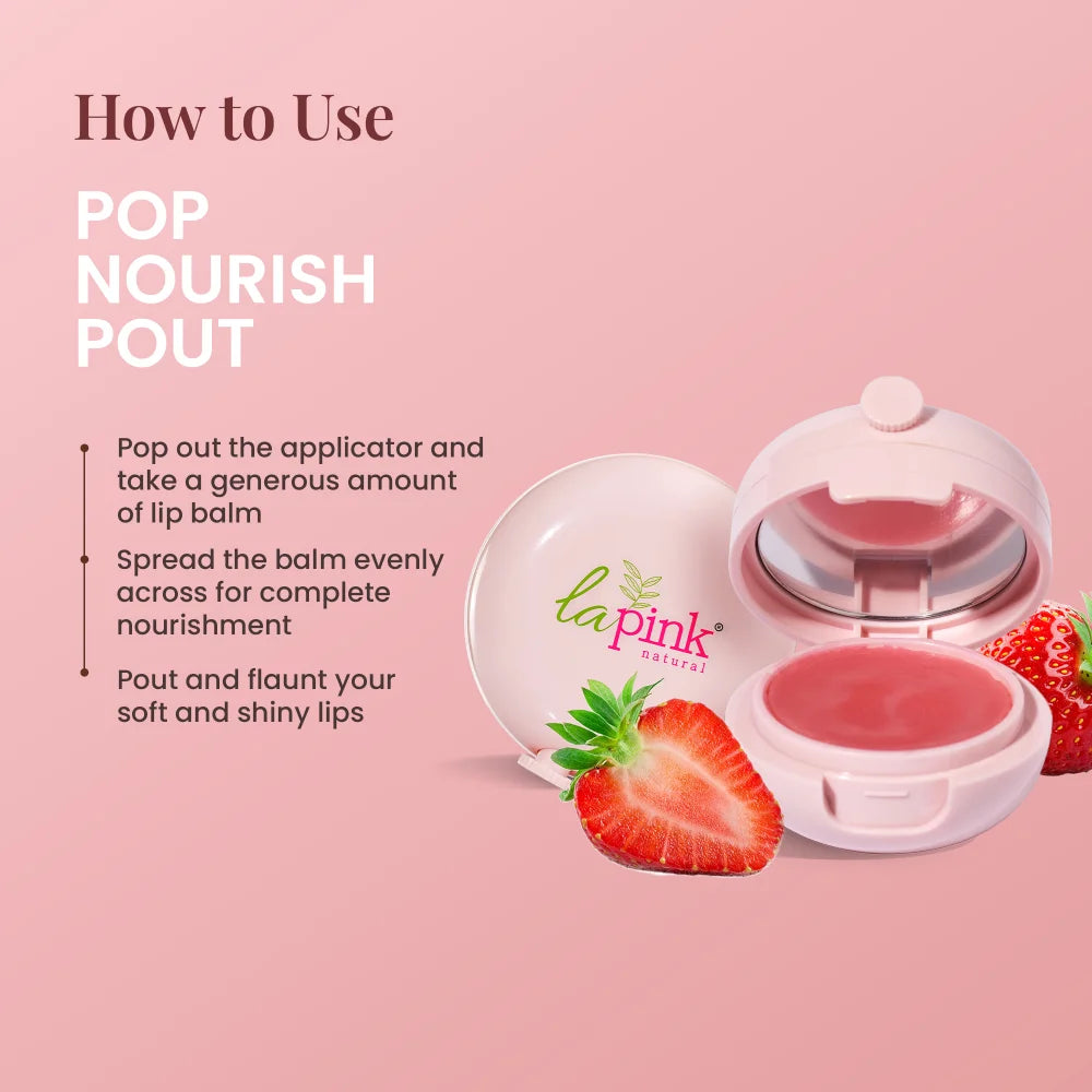 Strawberry Lip Balm for Soft, Pink & Hydrated Lips