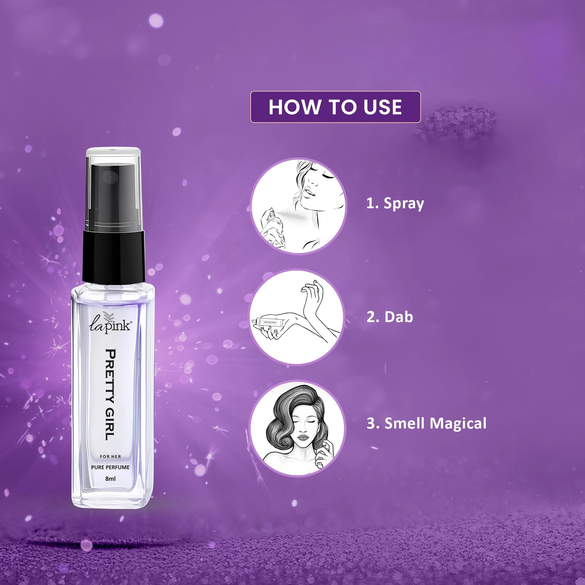 Perfume bottle with &