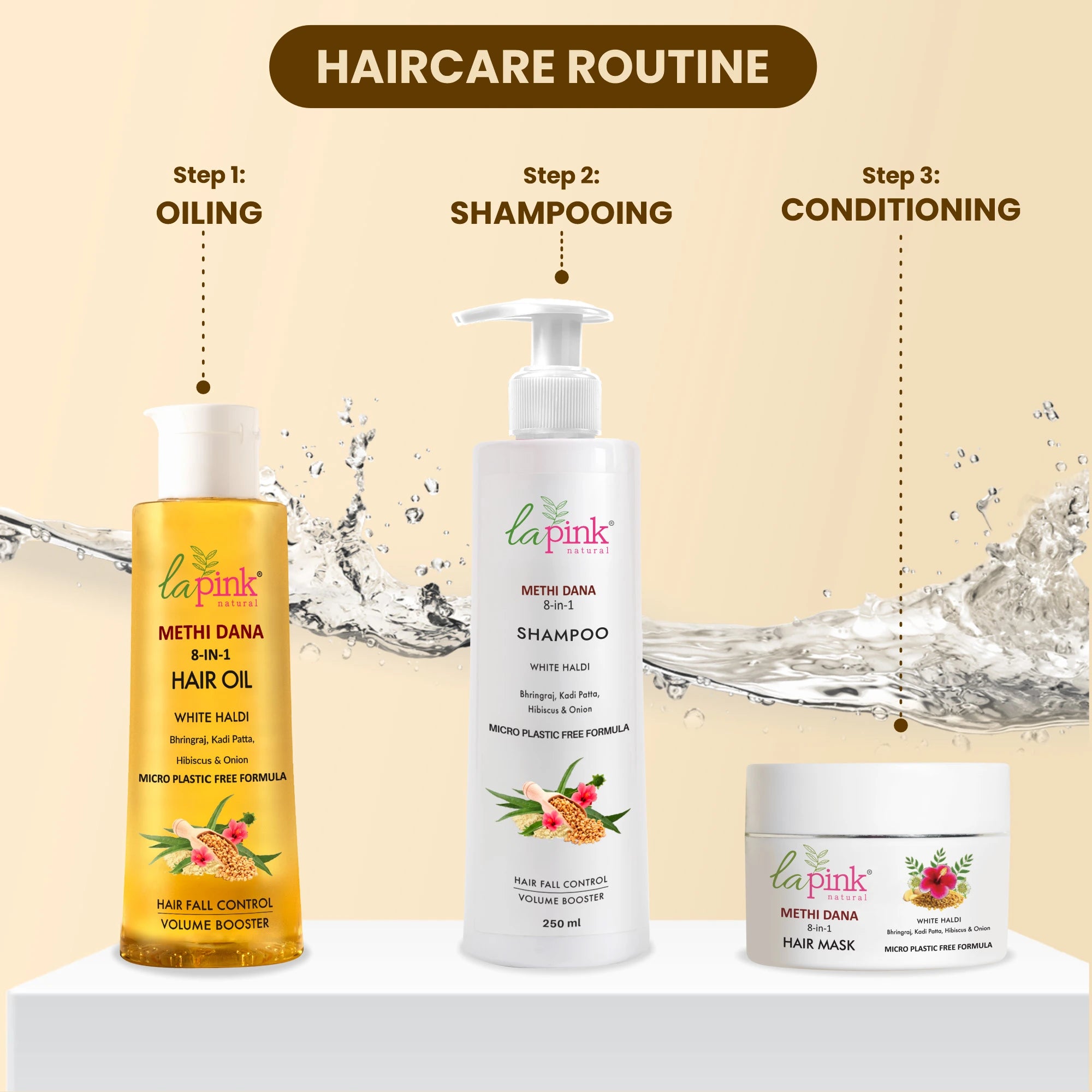 Methi Dana 8-in-1 Shampoo & Hair Mask For Hair Growth Combo