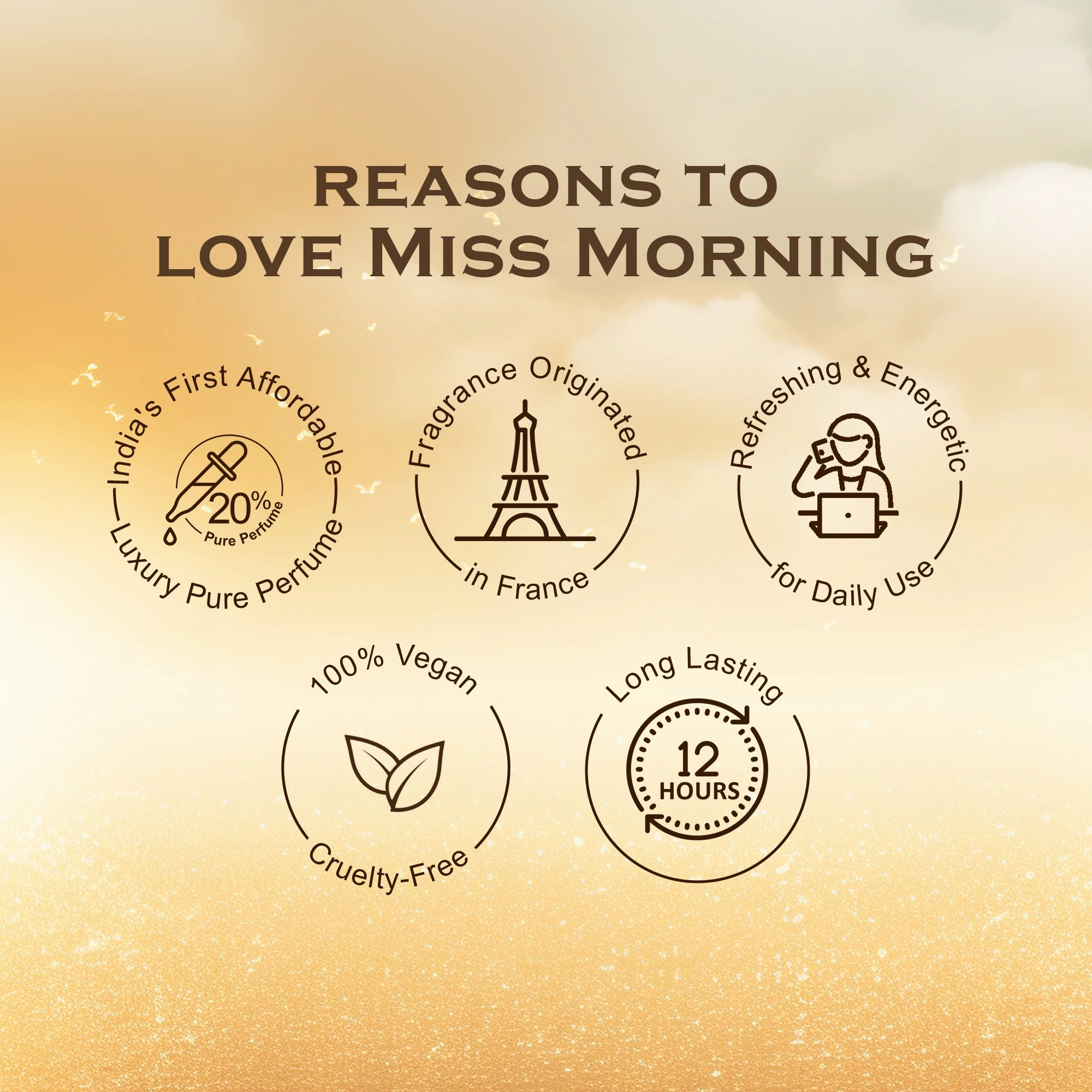 Miss Morning French Luxury Pure Perfume for Women - 30ml