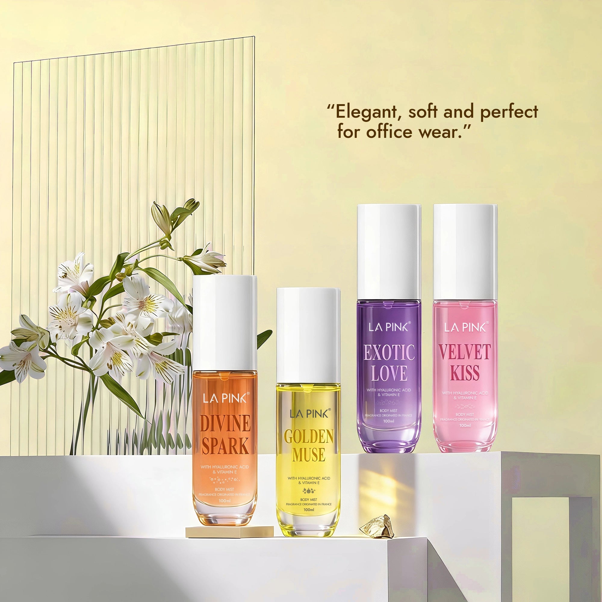 Golden Muse Body Mist with Hyaluronic acid & Vitamin E 100ml