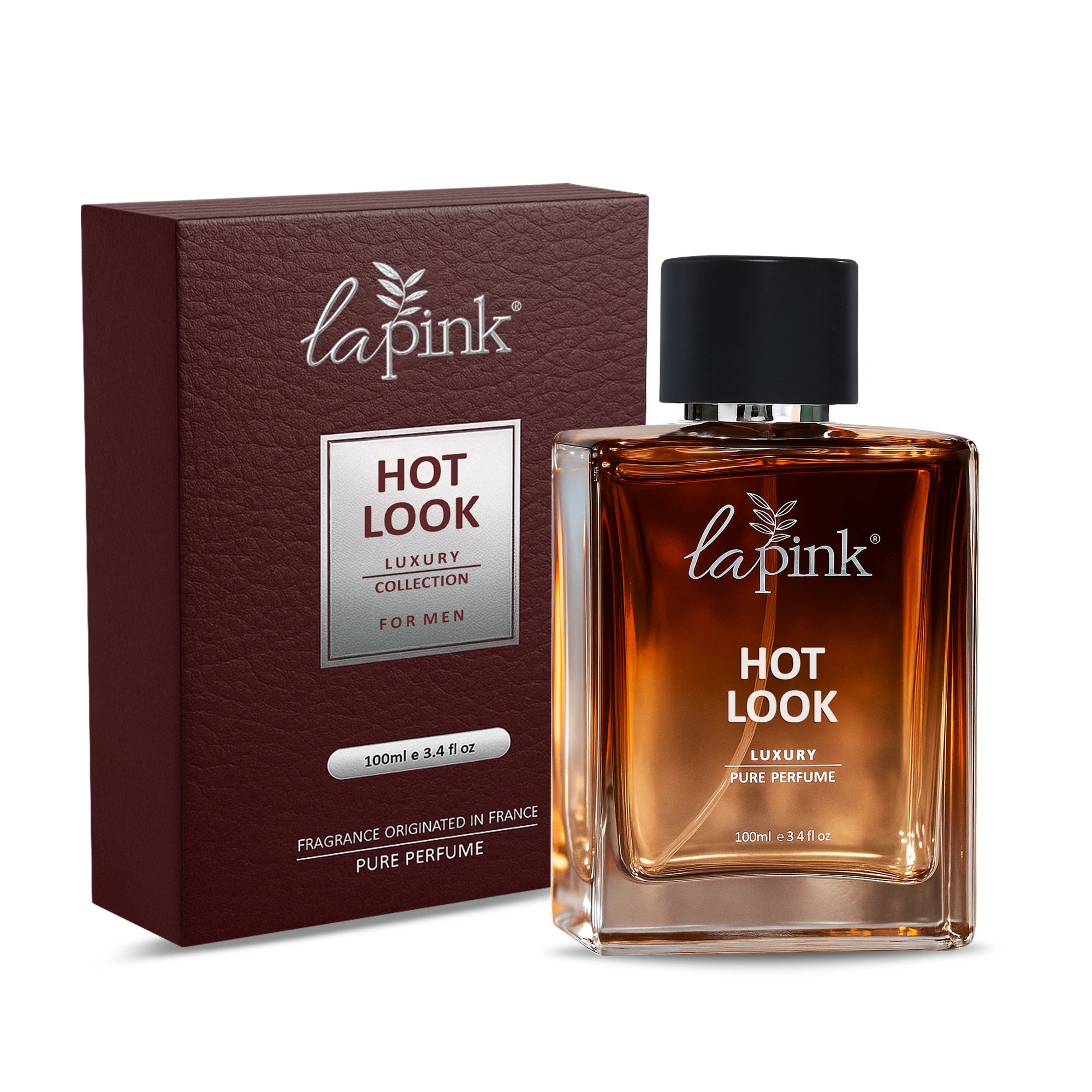 Lapink Hot Look perfume bottle and packaging on a white background