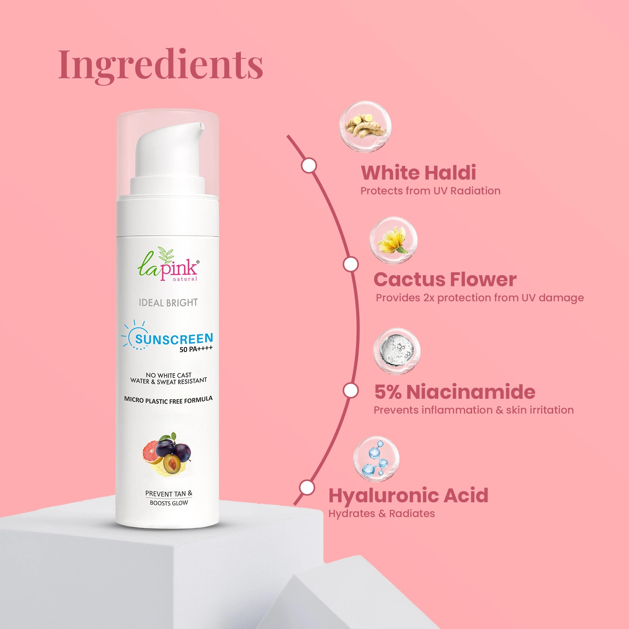 Ideal Bright Sunscreen SPF 50 PA++++ with 5% Niacinamide