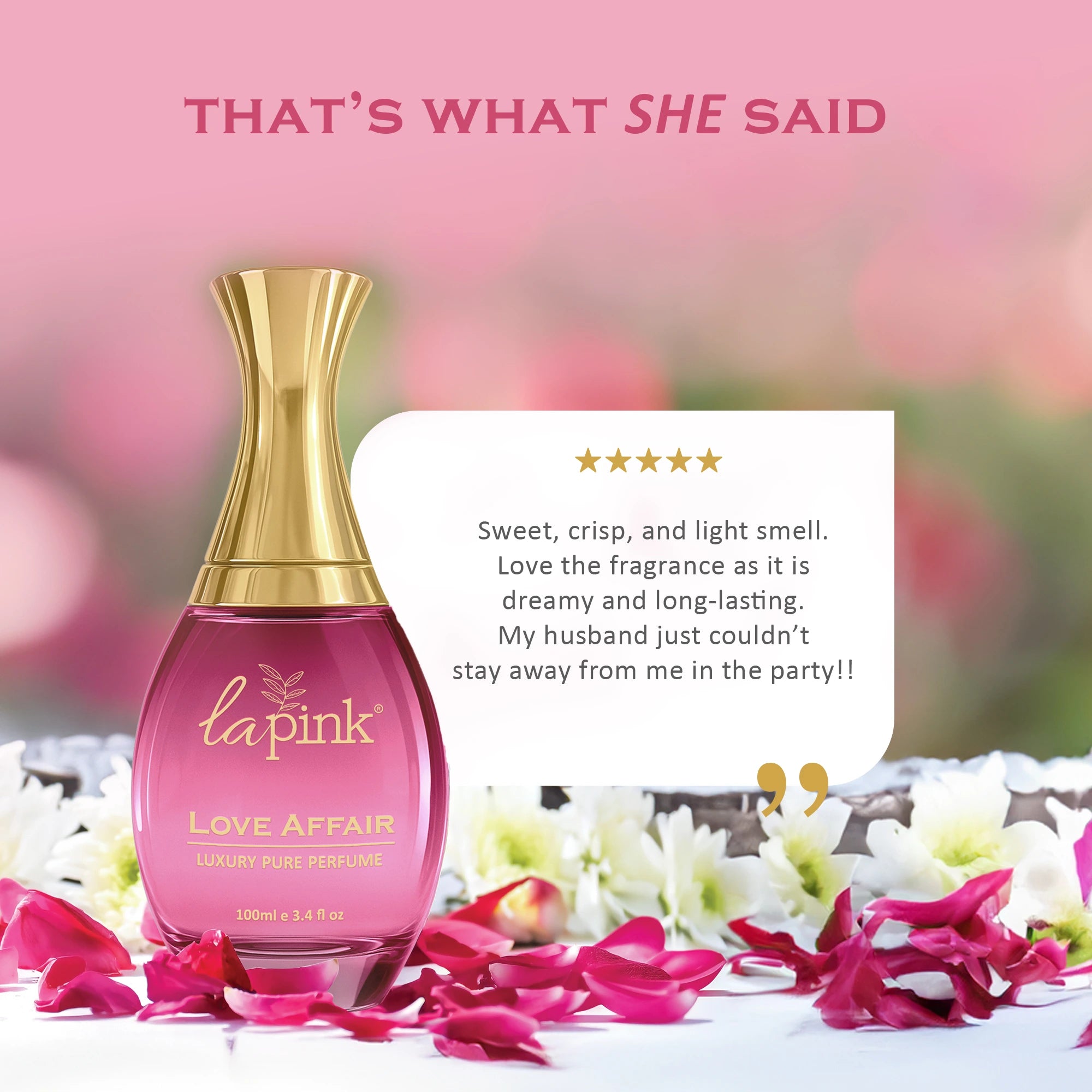 Love Affair French Luxury Pure Perfume for Women - 100ml