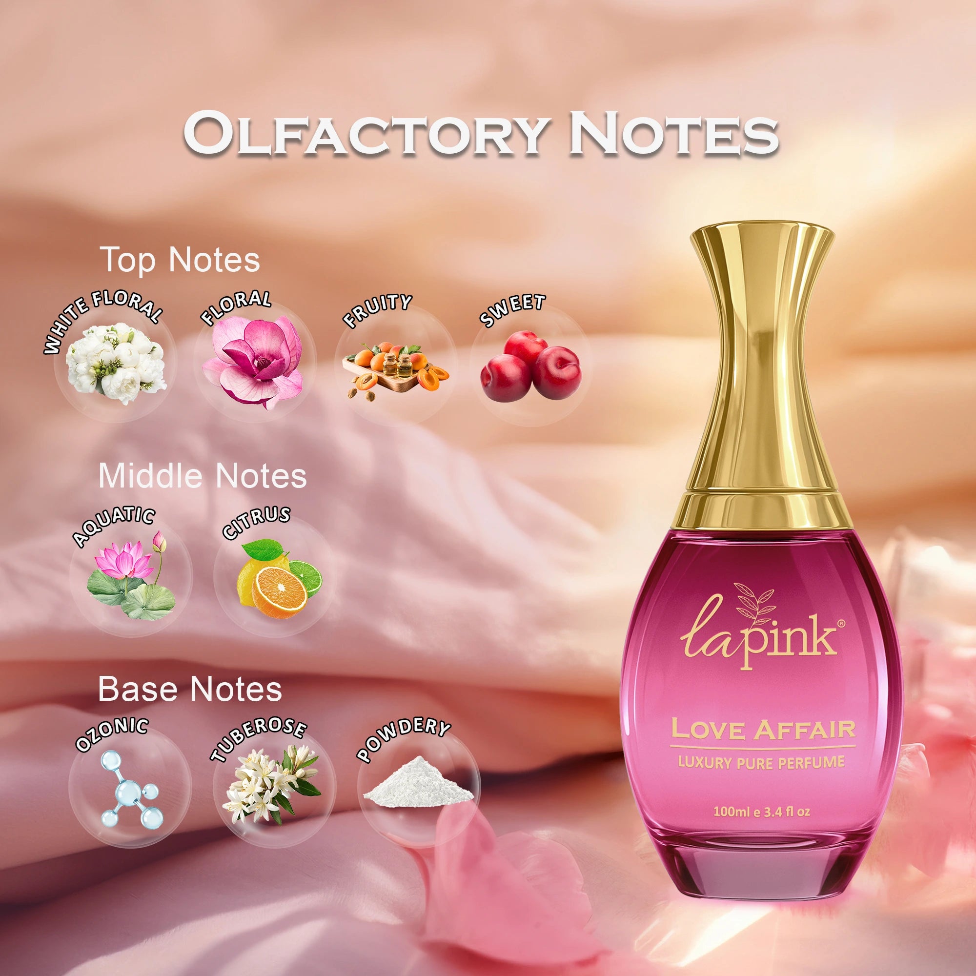 Love Affair French Luxury Pure Perfume for Women - 100ml