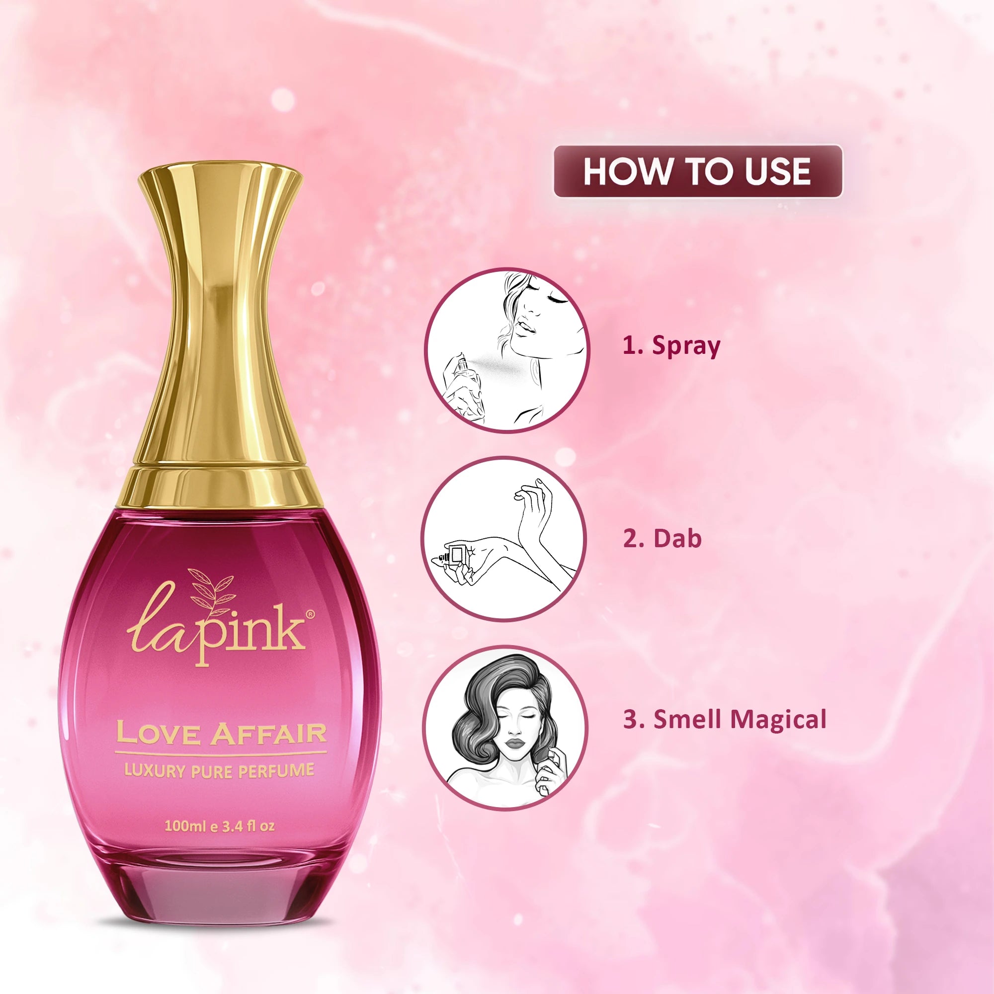 Love Affair French Luxury Pure Perfume for Women - 100ml