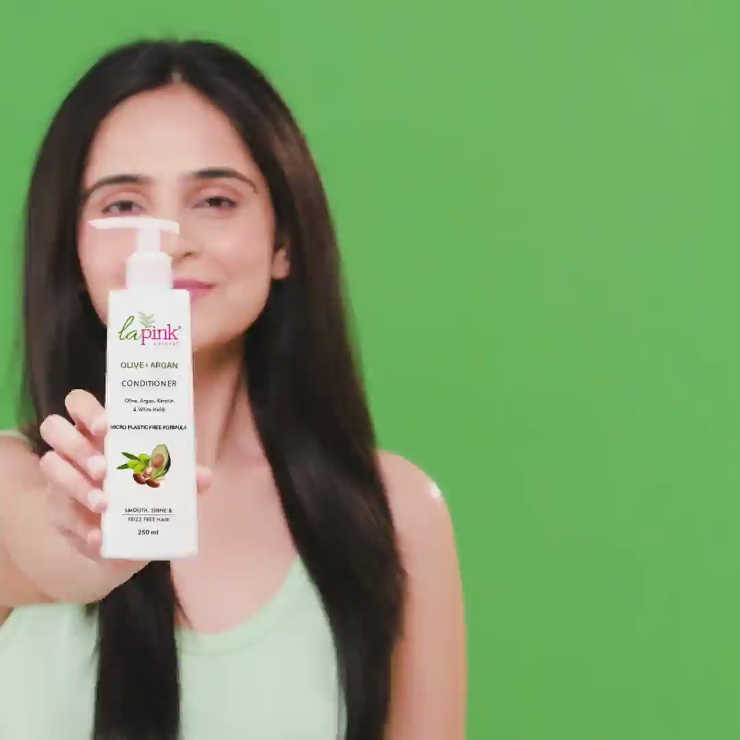 Best Conditioner for Frizzy Hair - La Pink Olive & Argan Smoothening Conditioner