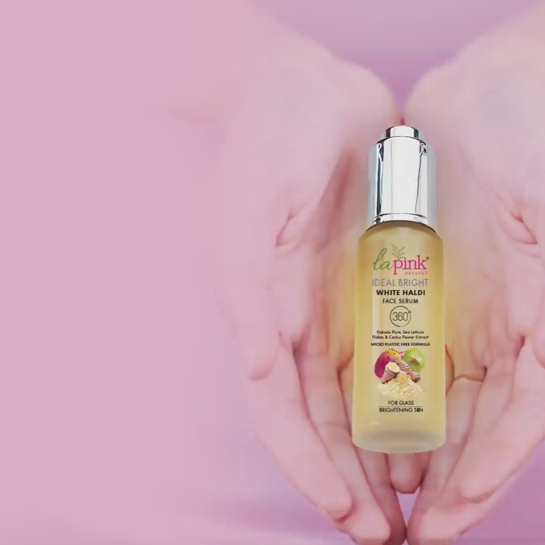 Ideal Bright Face Serum with White Haldi & Sea Lettuce flakes for Brightened Glass Skin