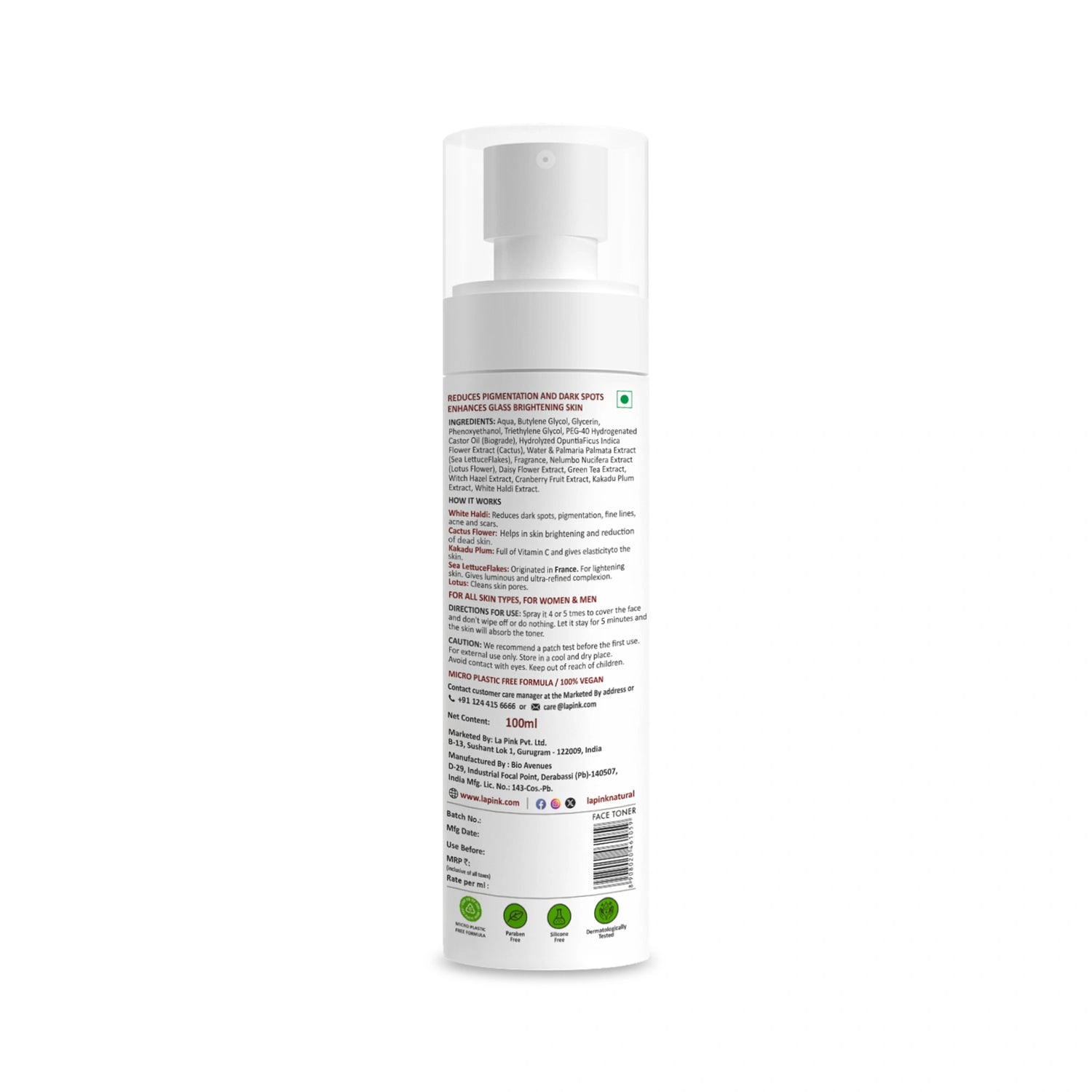 Alcohol-Free Ideal Bright Face Toner for Bright & Glowing Skin