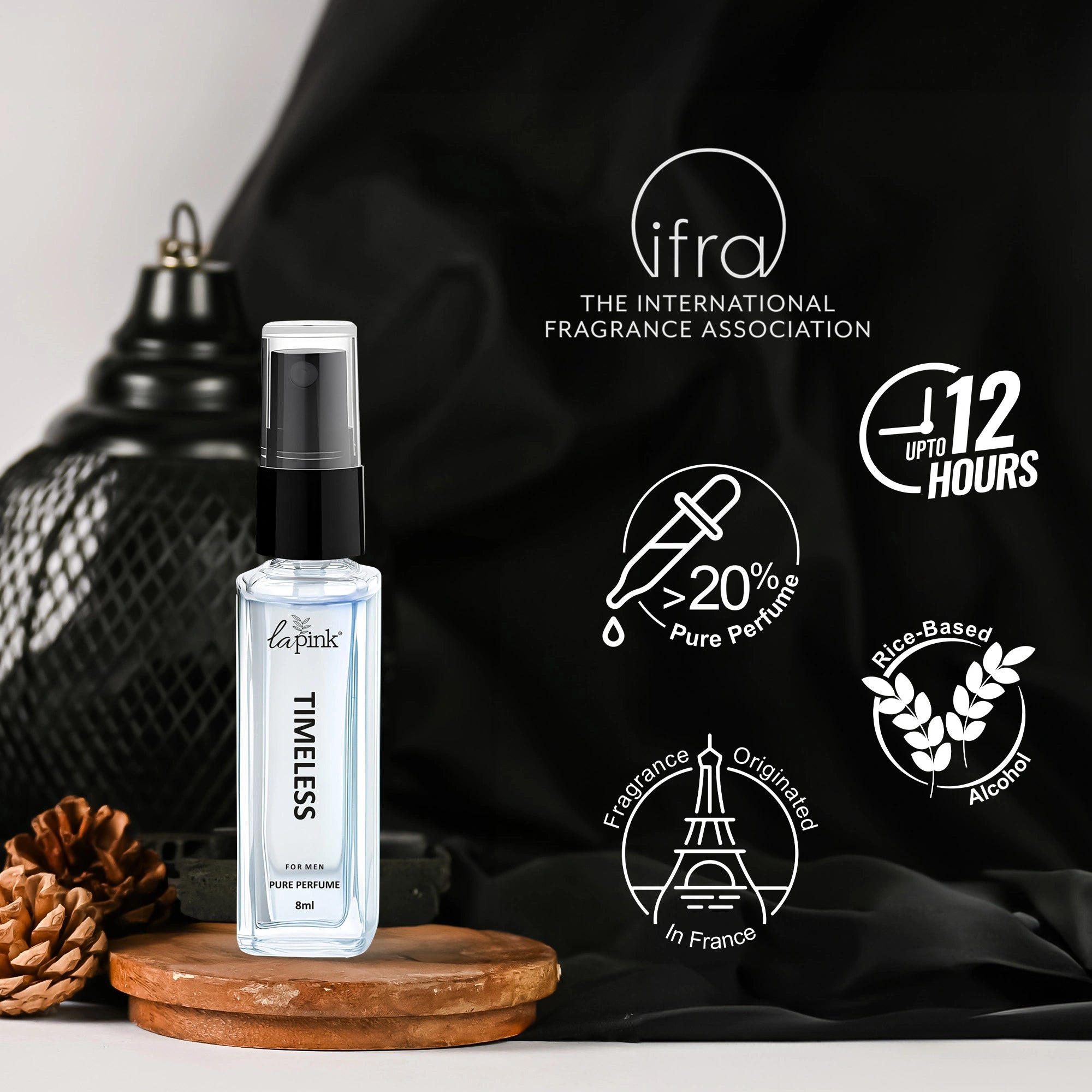 Timeless French Luxury Pure Perfume for Men - 8ml