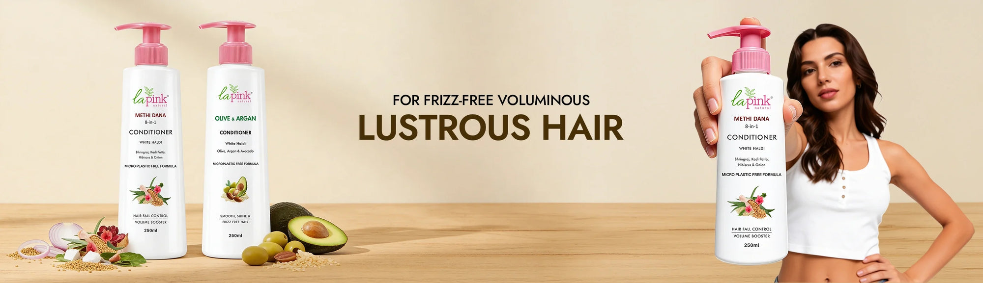 Best Conditioner for Hair 100% Mircoplastic Free Formulation - La Pink