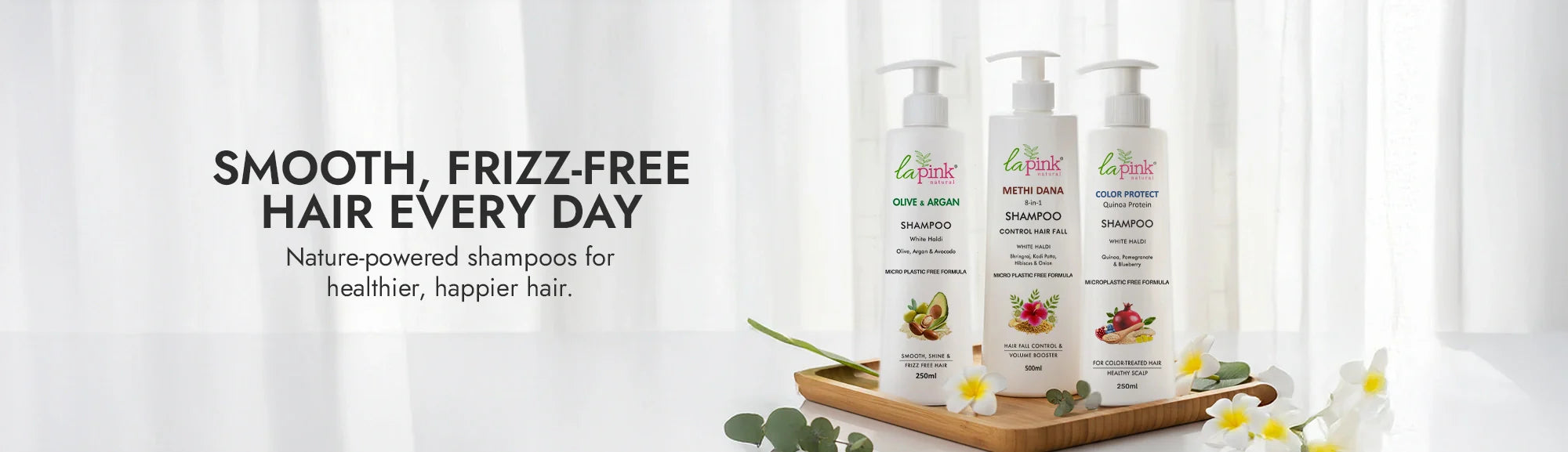 Best Shampoo for Hair 100% Mircoplastic Free Formulation - La Pink