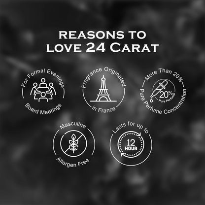 24 Carat French Luxury Pure Perfume for Men - 100 ml