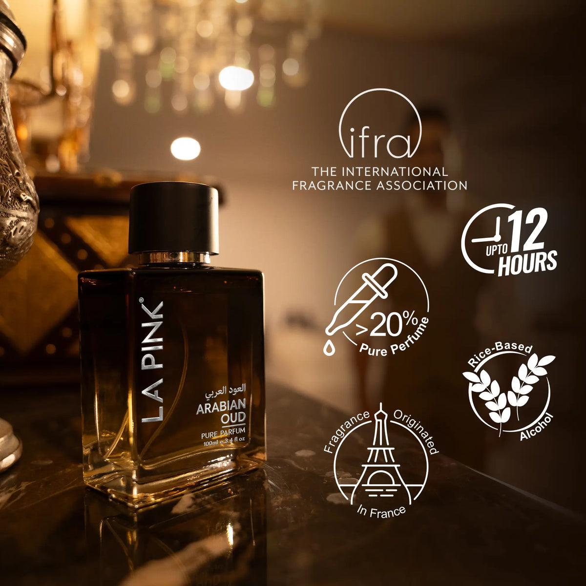Arabian Oud French Luxury Pure Perfume for Men - 100ml
