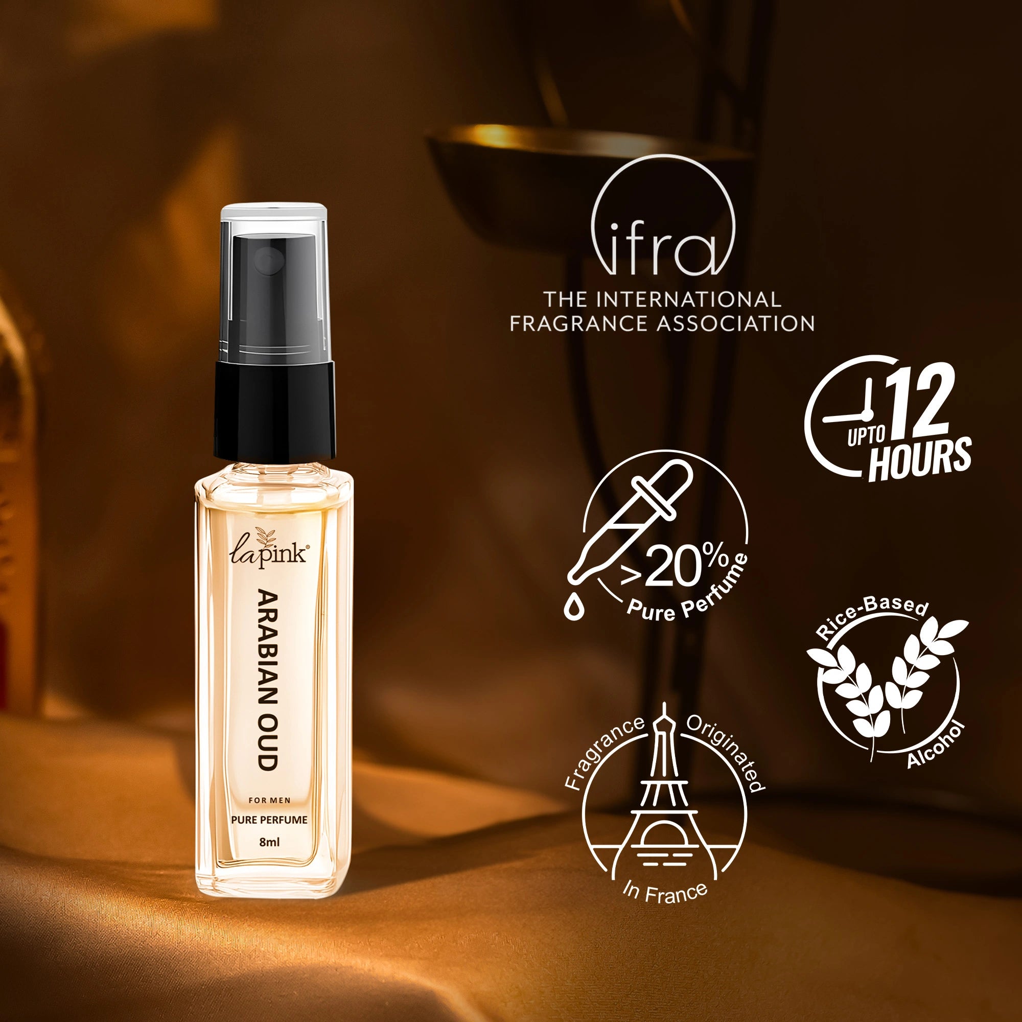 Arabian Oud French Luxury Pure Perfume for Men - 8ml