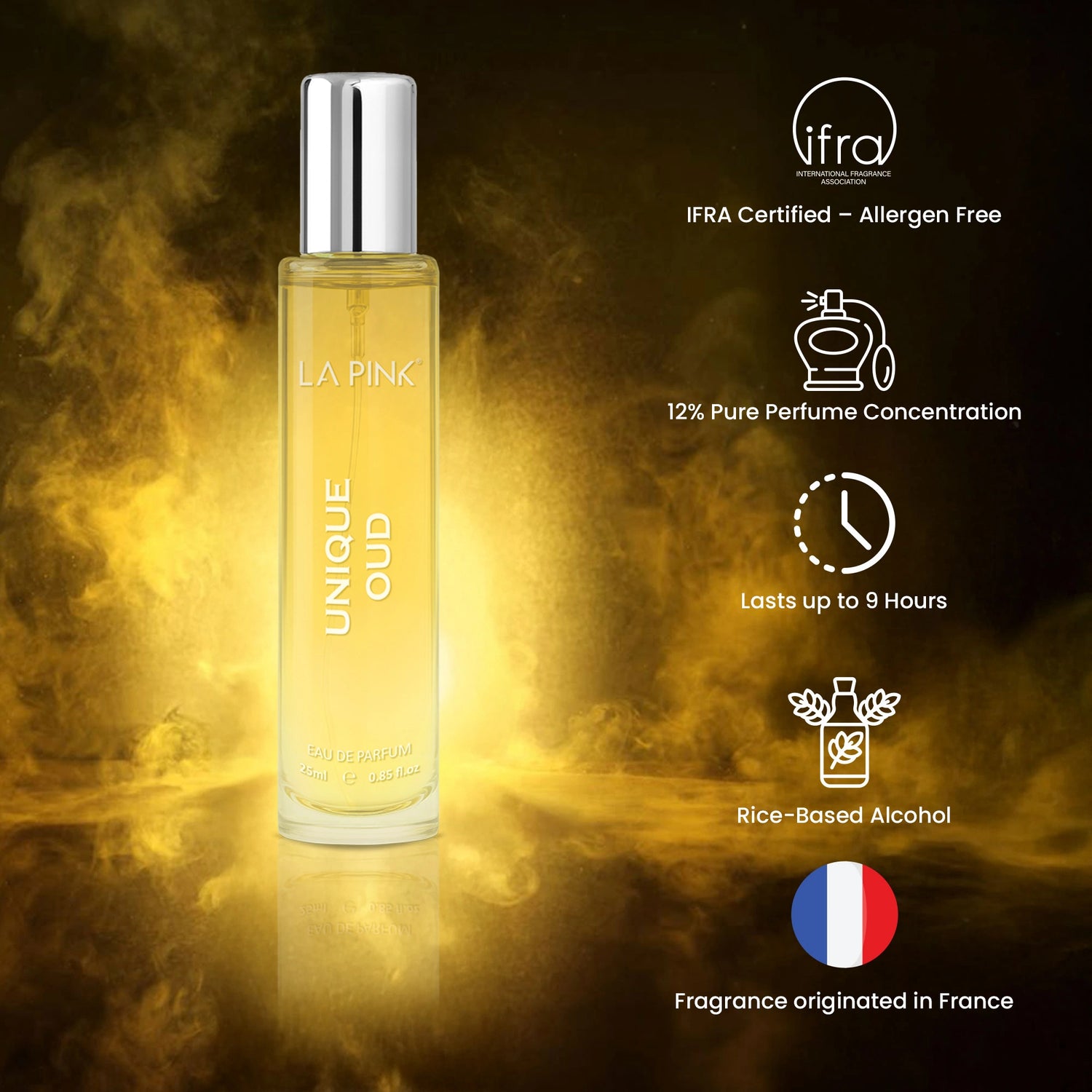 Perfume bottle labeled &