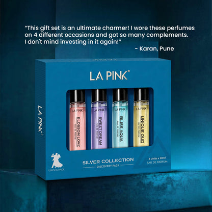 Silver Collection Luxury EDP Perfume Discovery Pack - (10ml x 4)