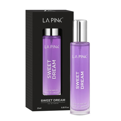 La Pink Sweet Dream perfume bottle and packaging on a white background