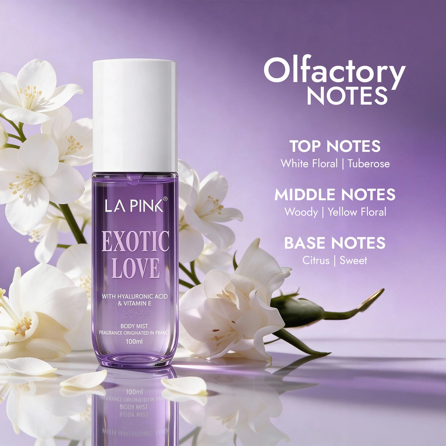 Exotic Love Body Mist with Hyaluronic acid &amp; Vitamin E 100ml