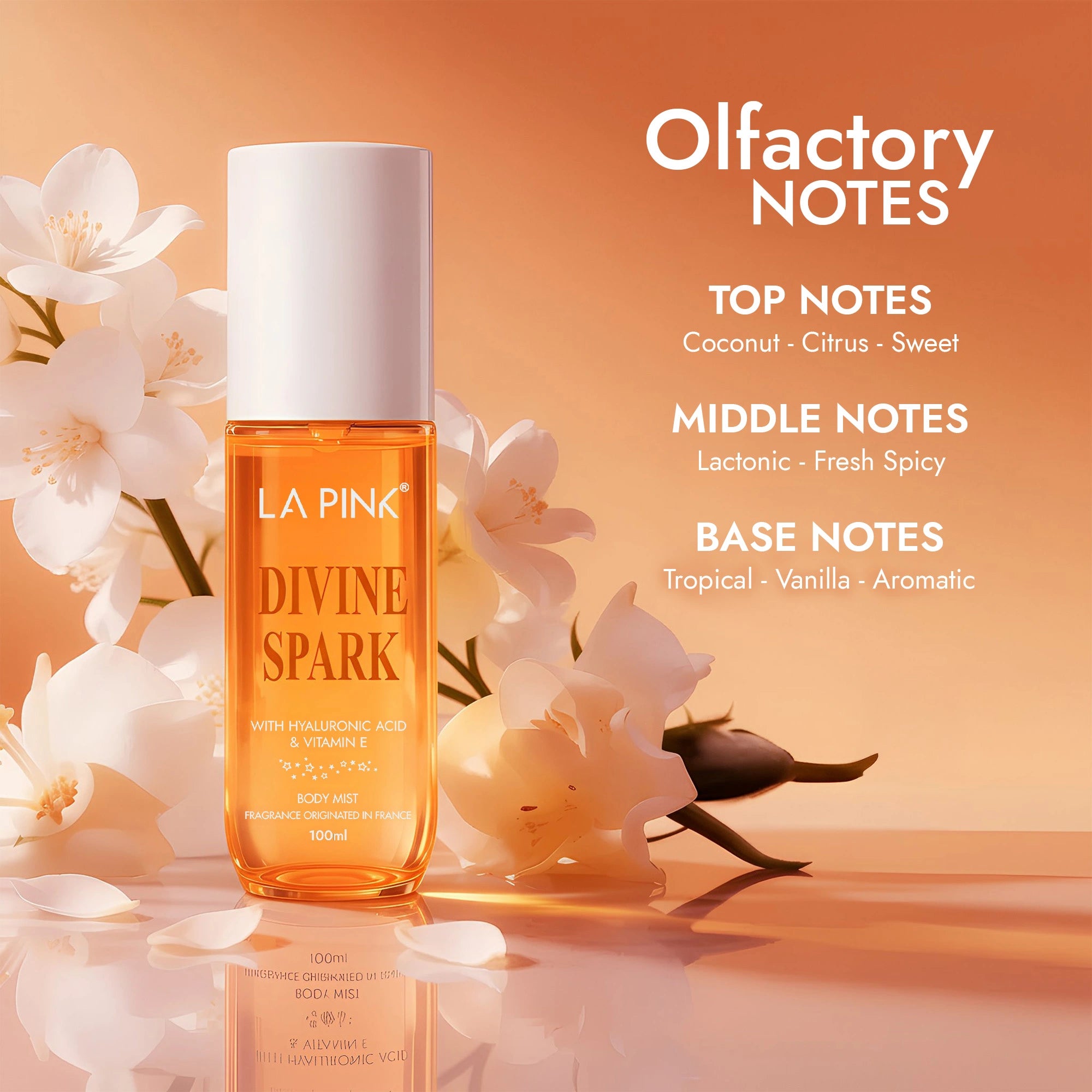 Divine Spark Body Mist with Hyaluronic acid &amp; Vitamin E 100ml