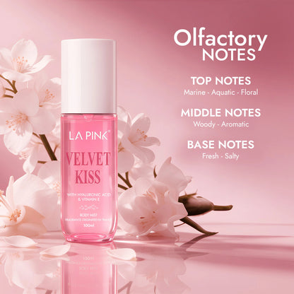 Velvet Kiss Body Mist with Hyaluronic acid &amp; Vitamin E 100ml