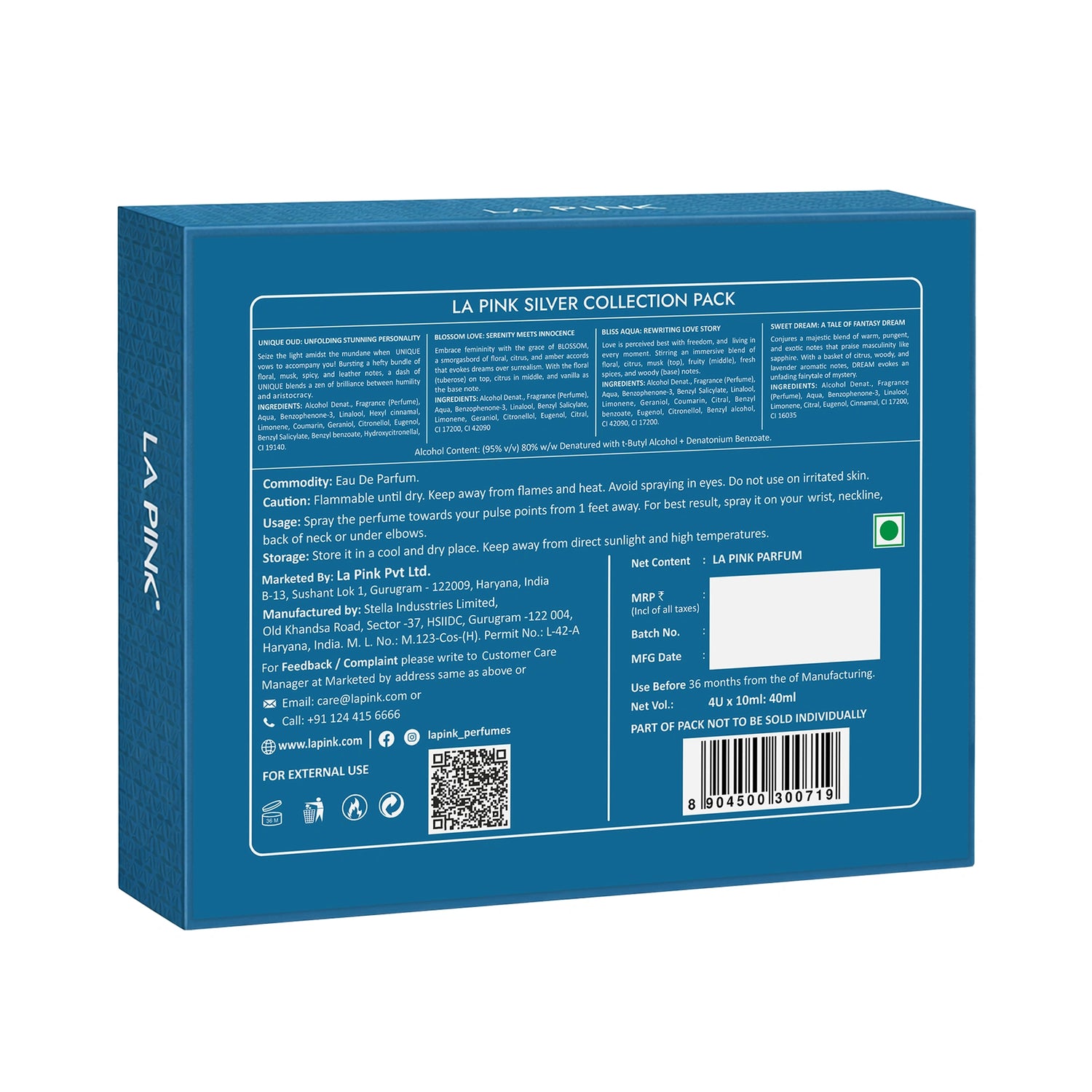 Silver Collection Luxury EDP Perfume Discovery Pack - (10ml x 4)