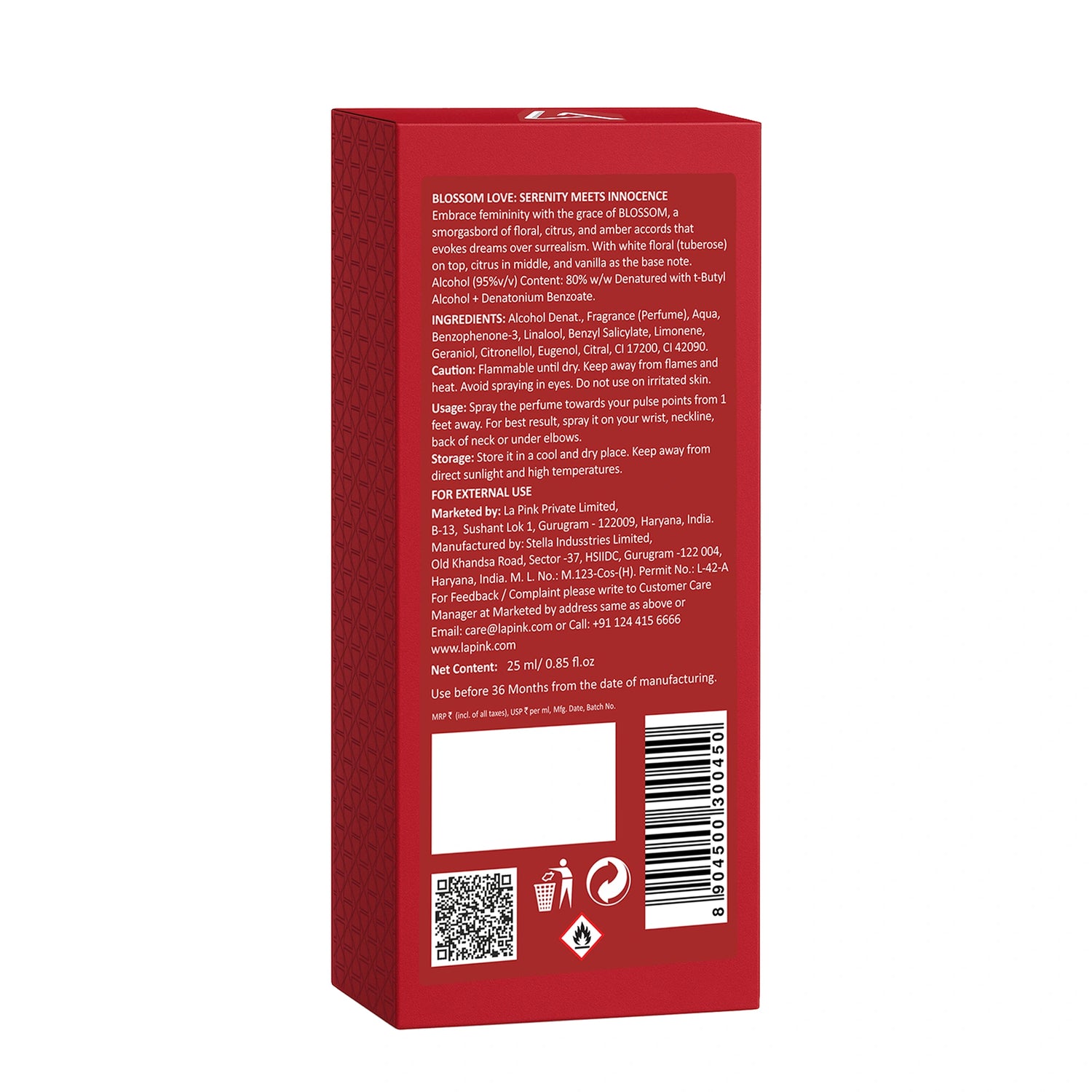 Red box with text and a QR code on a white background
