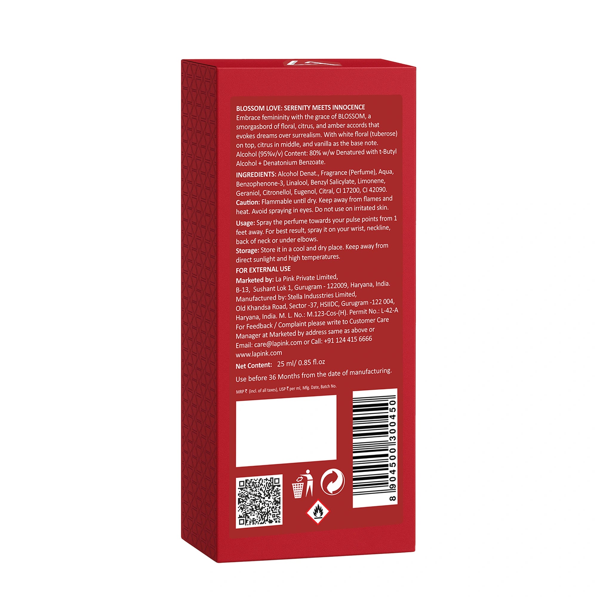 Red box with text and a QR code on a white background