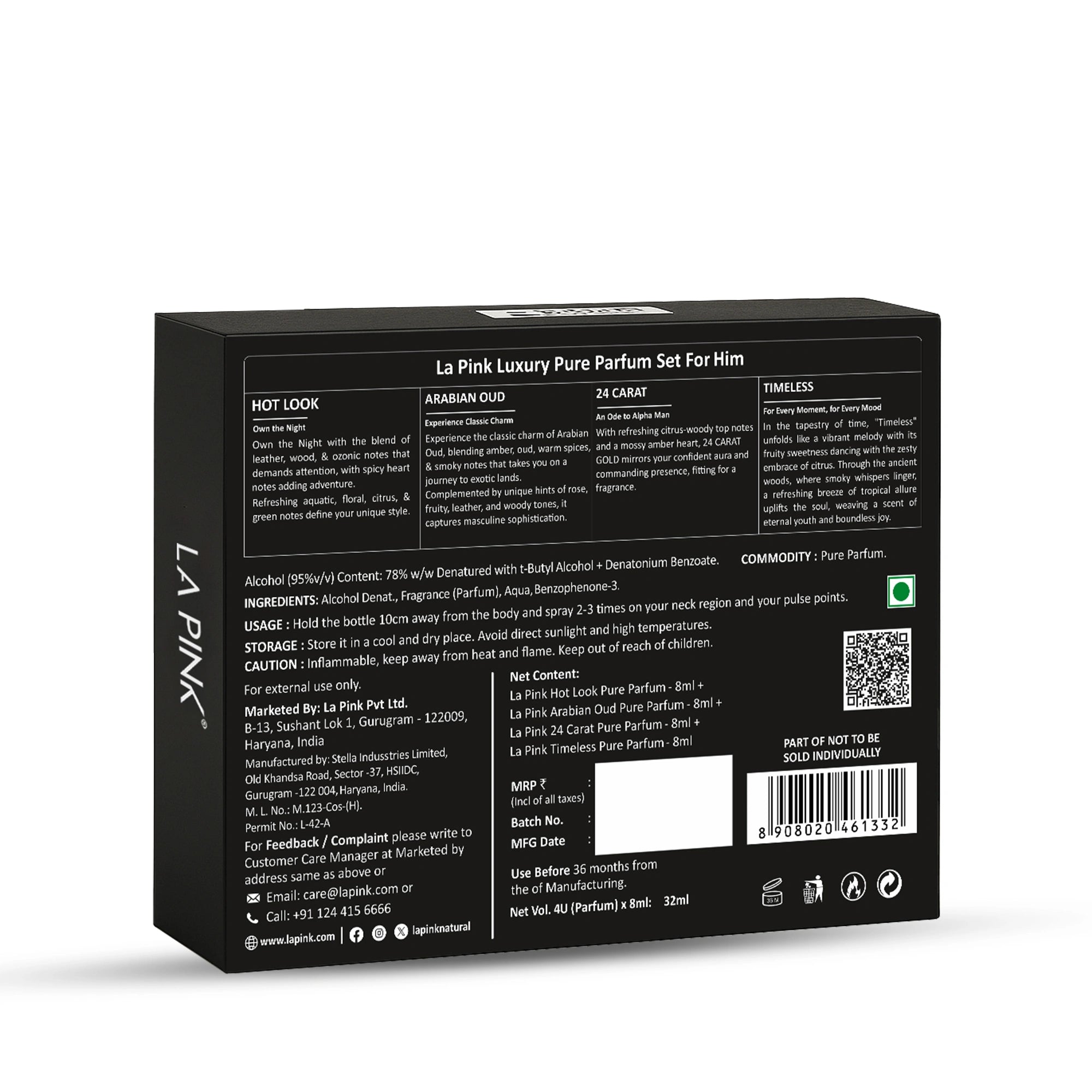 La Pink Perfume Men Gift Pack 8 ml (4Pcs)