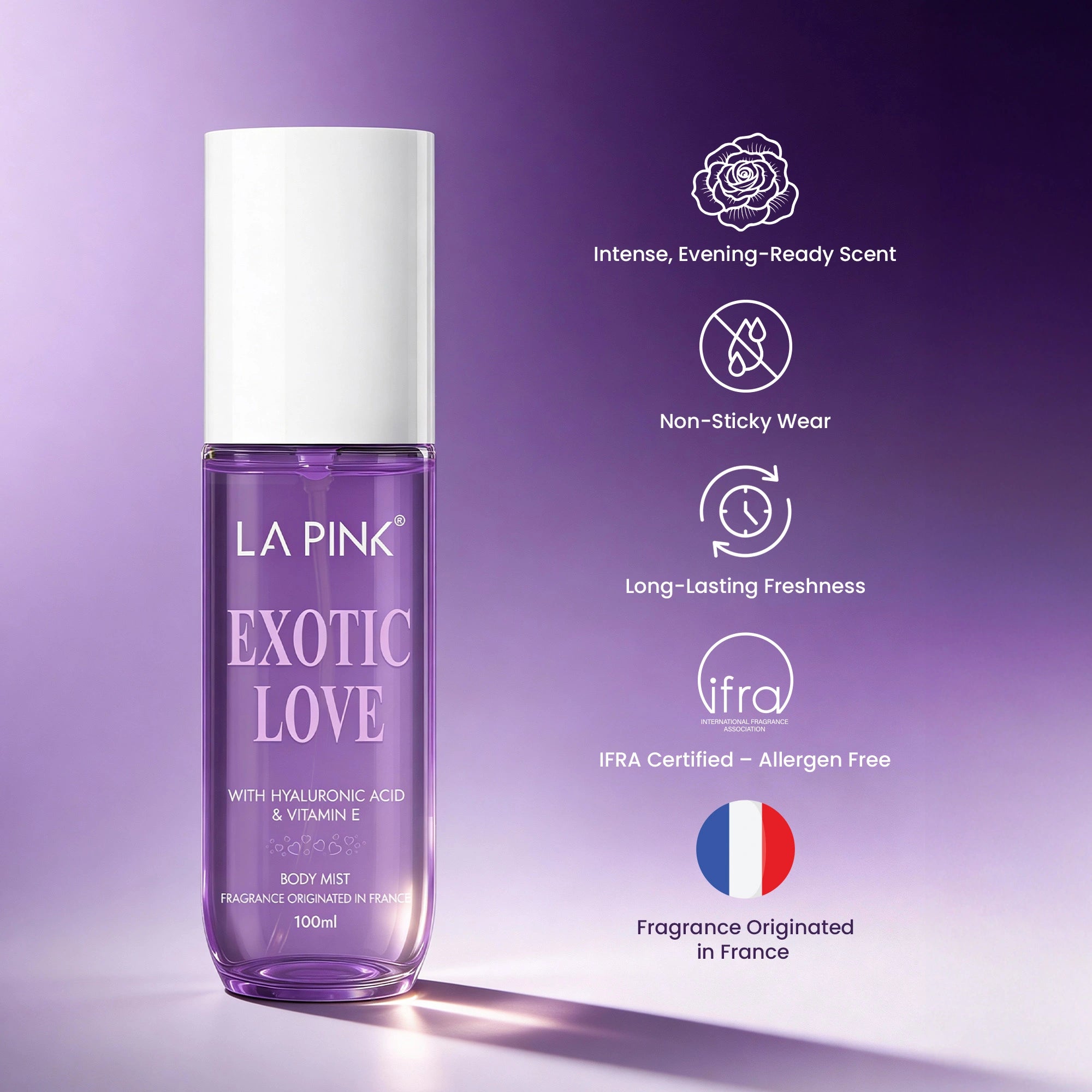 Exotic Love Body Mist with Hyaluronic acid &amp; Vitamin E 100ml
