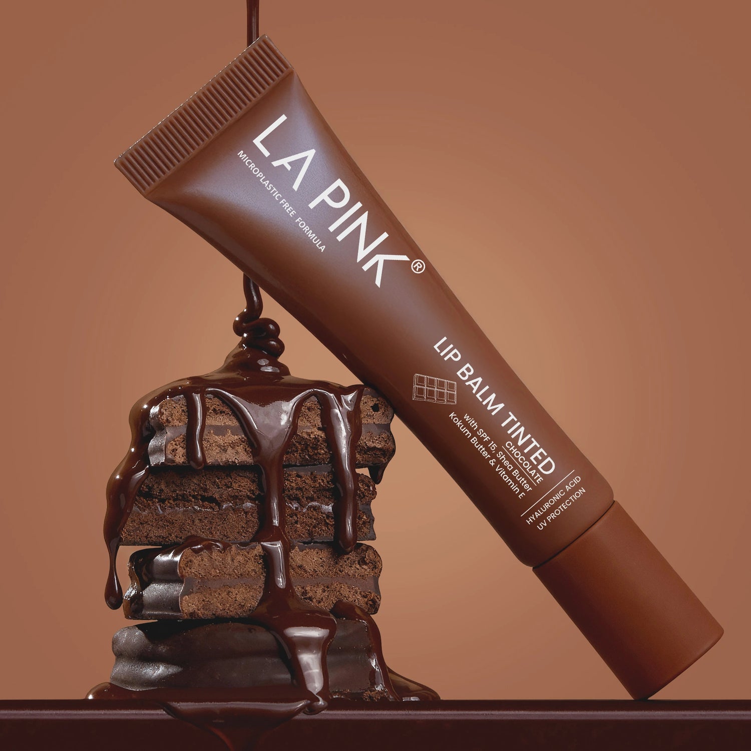 Chocolate Lip Balm Tinted with Hyaluronic Acid, UV Protection 10gm