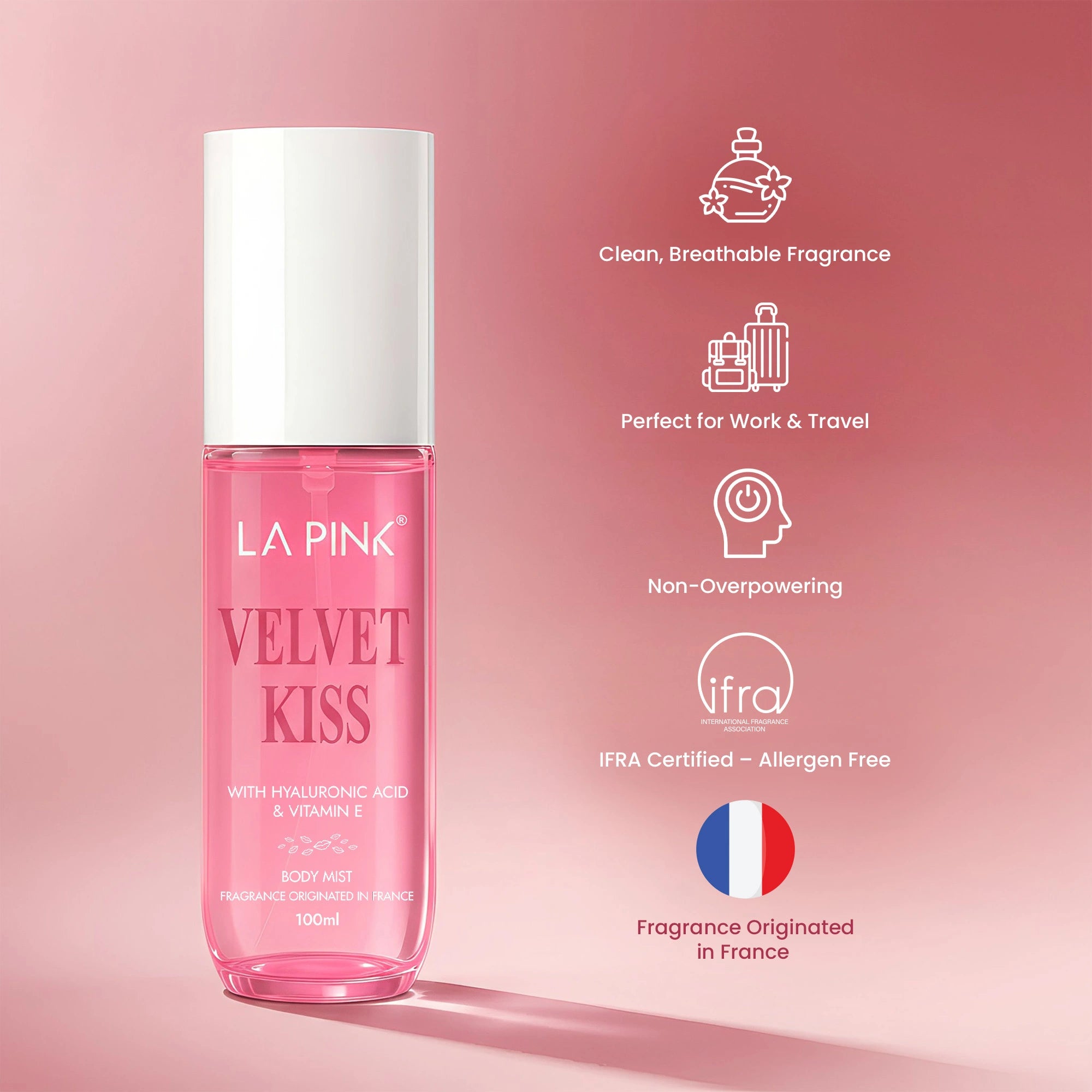 Velvet Kiss Body Mist with Hyaluronic acid &amp; Vitamin E 100ml