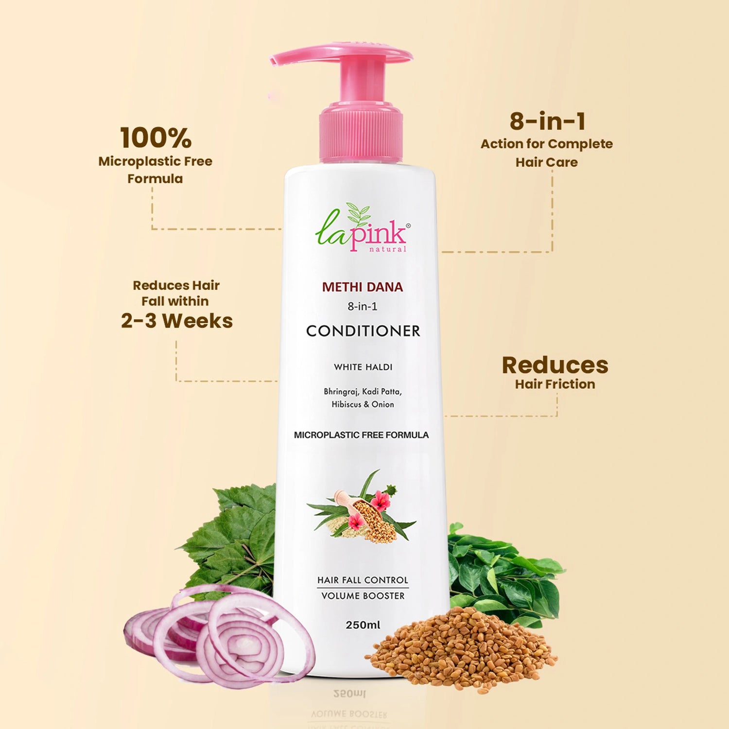 Control Hairfall &amp; Frizz with Methi Dana 8-in-1 Conditioner