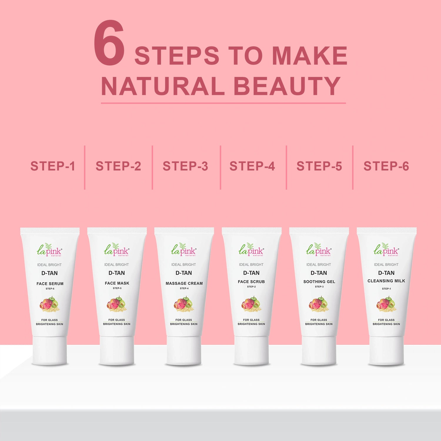 Set of skincare products with &