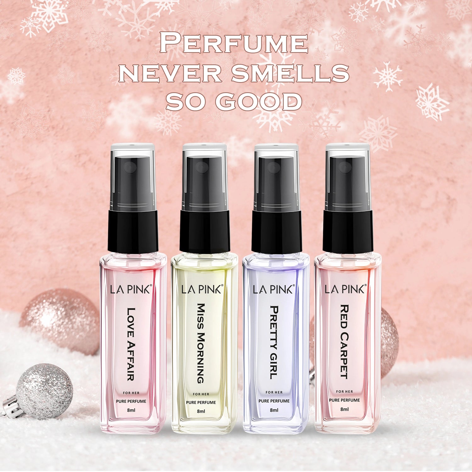 La Pink Perfume Women Gift Pack 4 Pcs