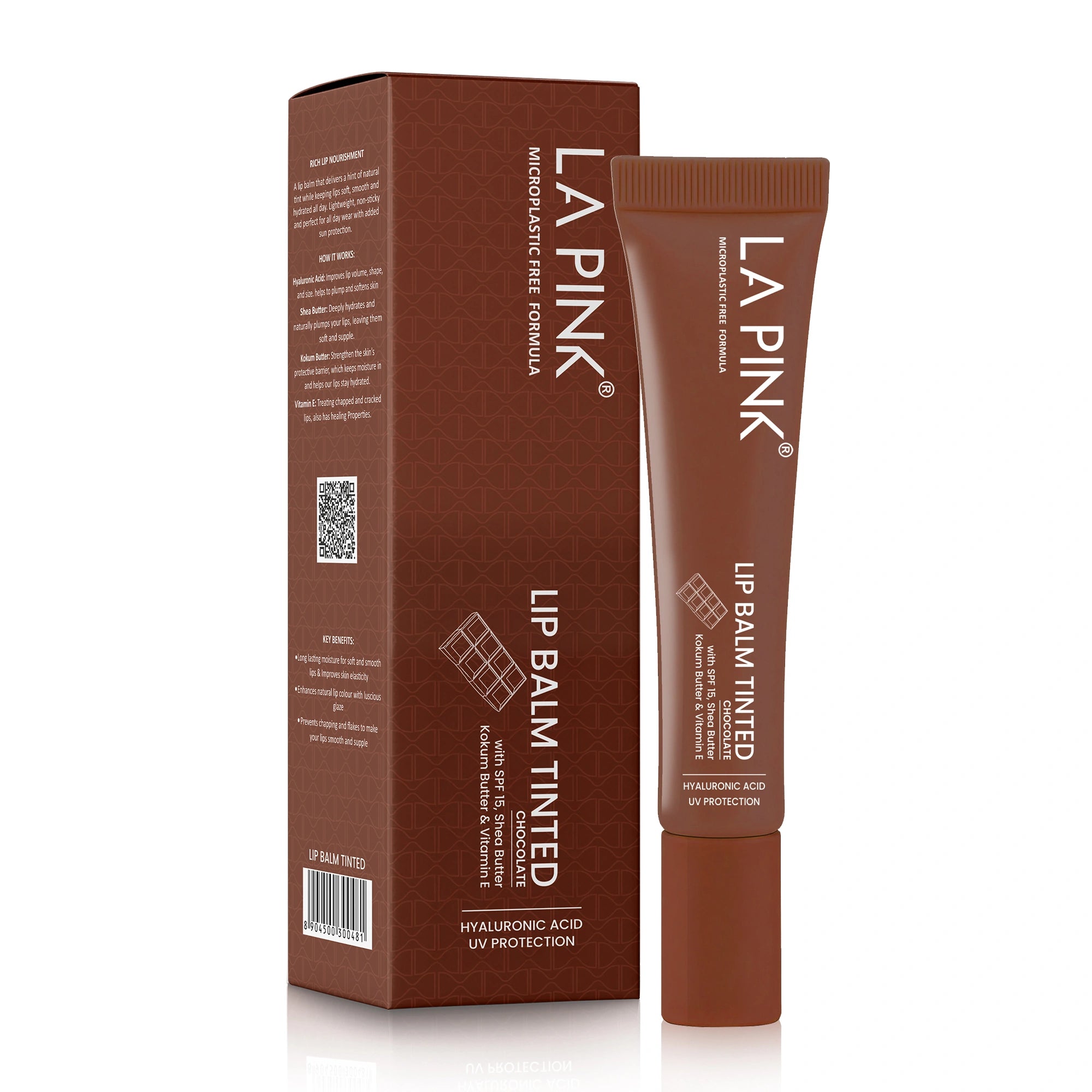 Chocolate Lip Balm Tinted with Hyaluronic Acid, UV Protection 10gm