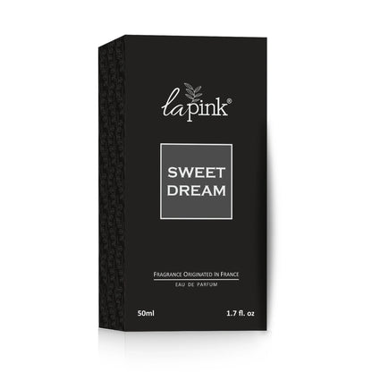 Black perfume box labeled &