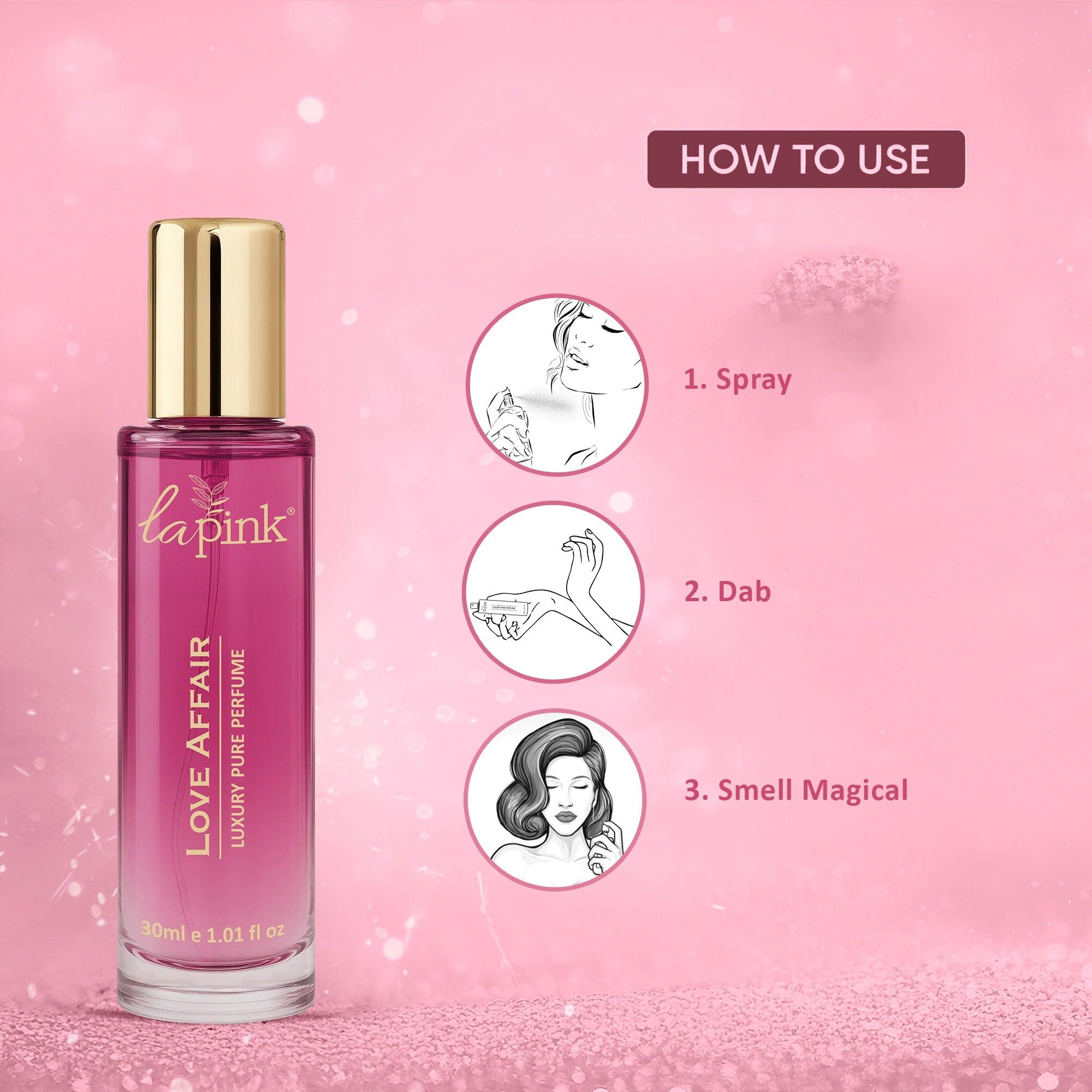 Perfume bottle with &