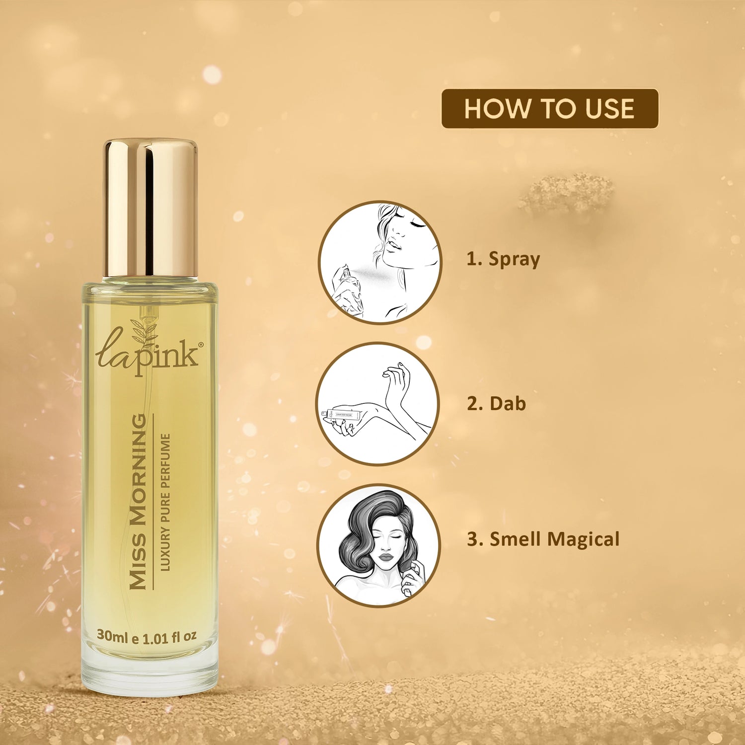 Perfume bottle with &
