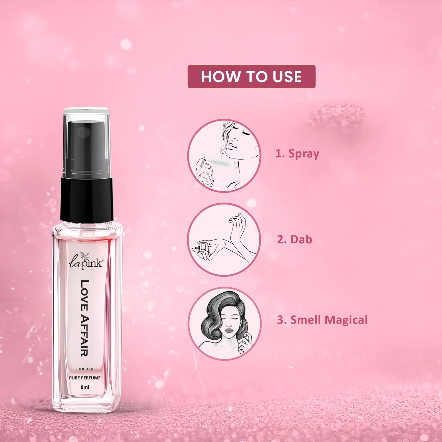 Love Affair French Luxury Pure Perfume for Women - 8ml